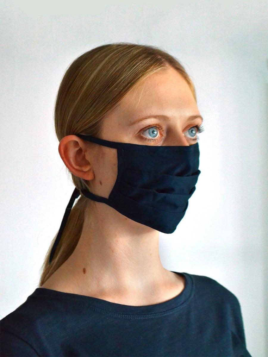 Organic Cotton Non-Medical Face Mask - Navy - Flockneti
