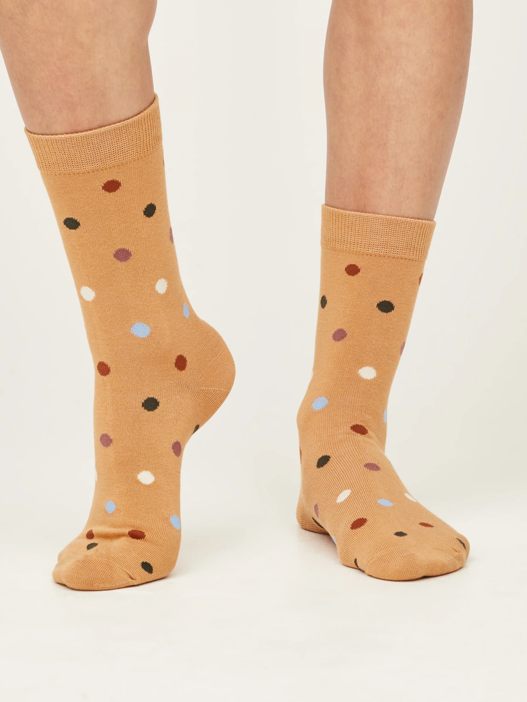 Multicolour Rainbow Socks - Mango Yellow - Flockneti