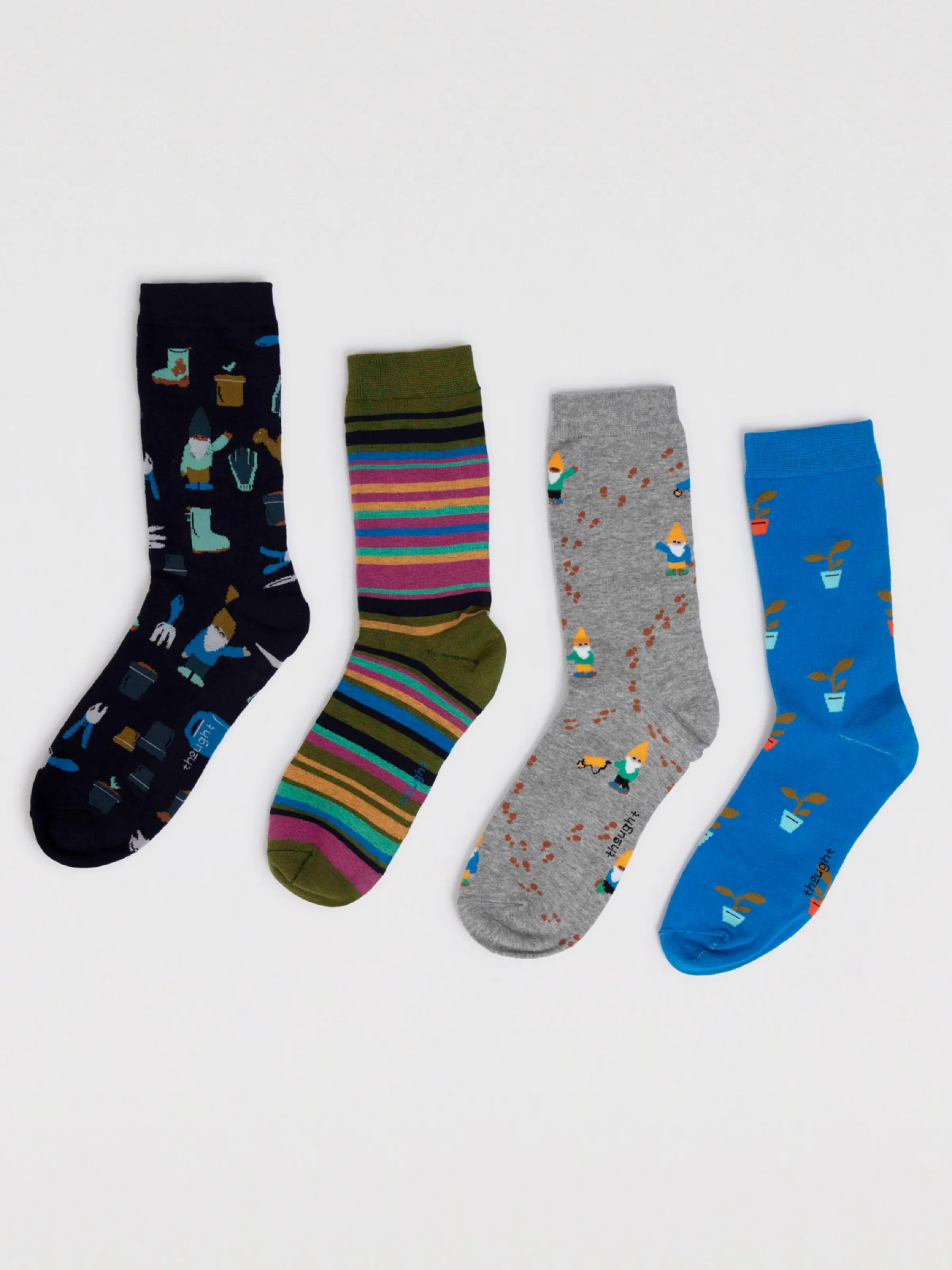 Norman Organic Cotton Gardening Sock Box - Multi - Flockneti