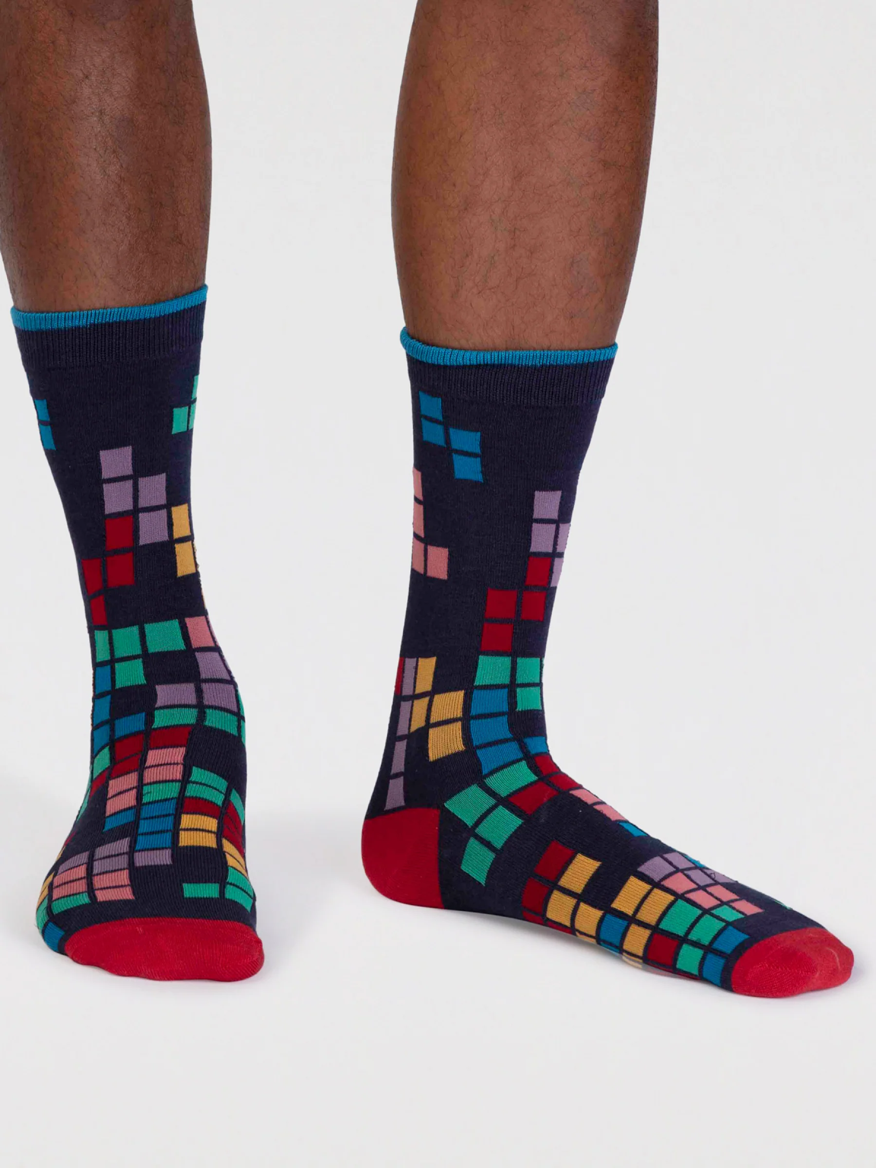 Lucas Bamboo Arcade Socks. - Indigo Blue - Flockneti