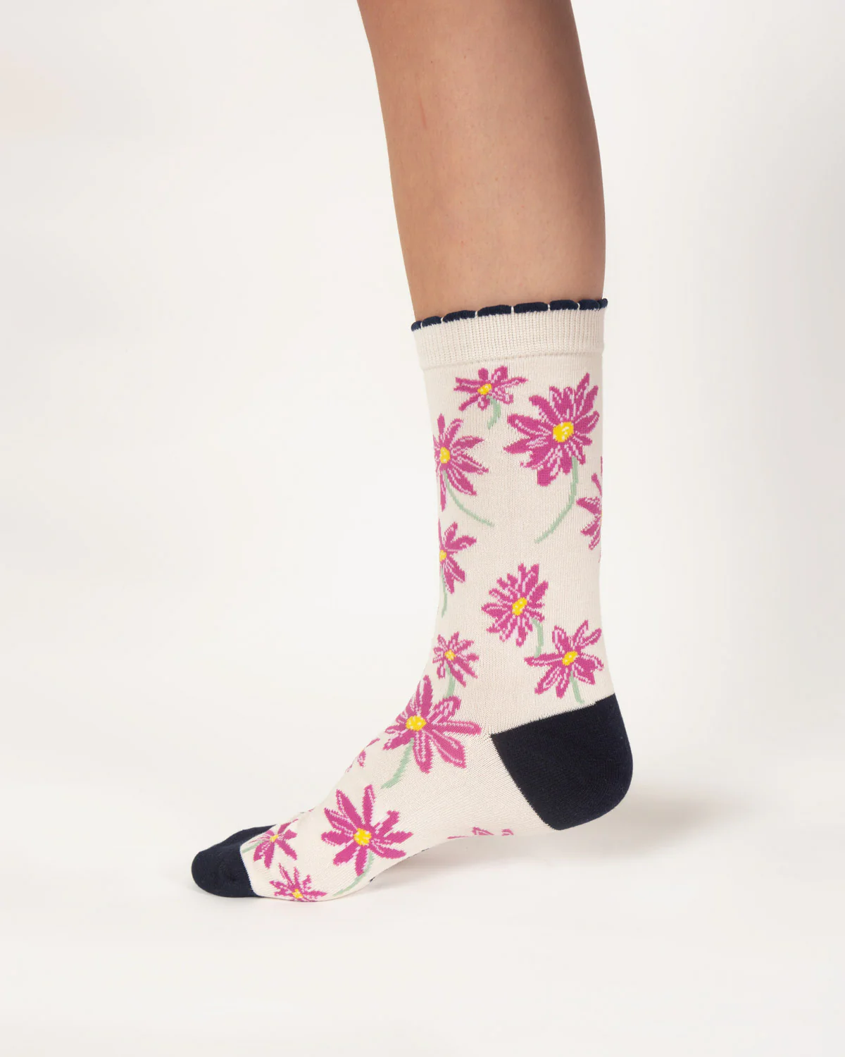 Womens September Birth Flower Sock - Aster - Flockneti