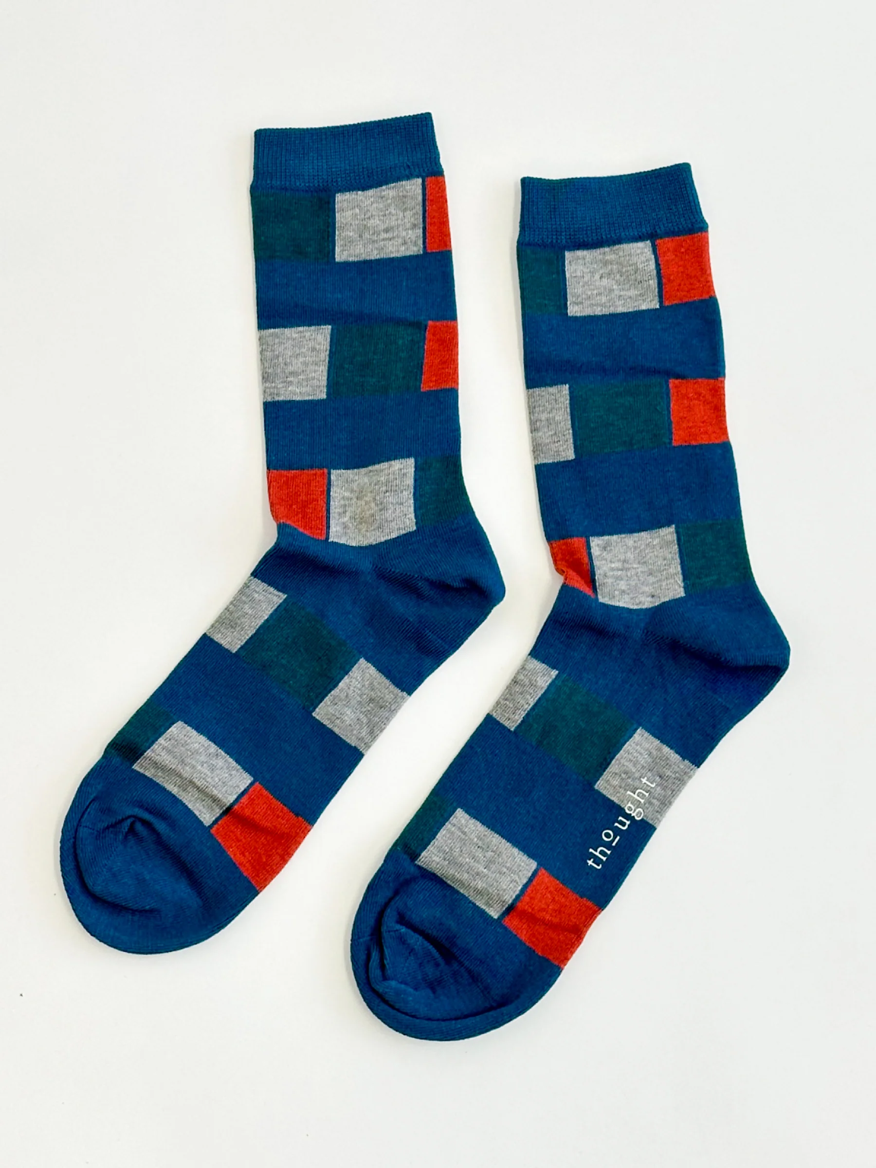 Geo Stripe Socks - Ink Blue - Flockneti