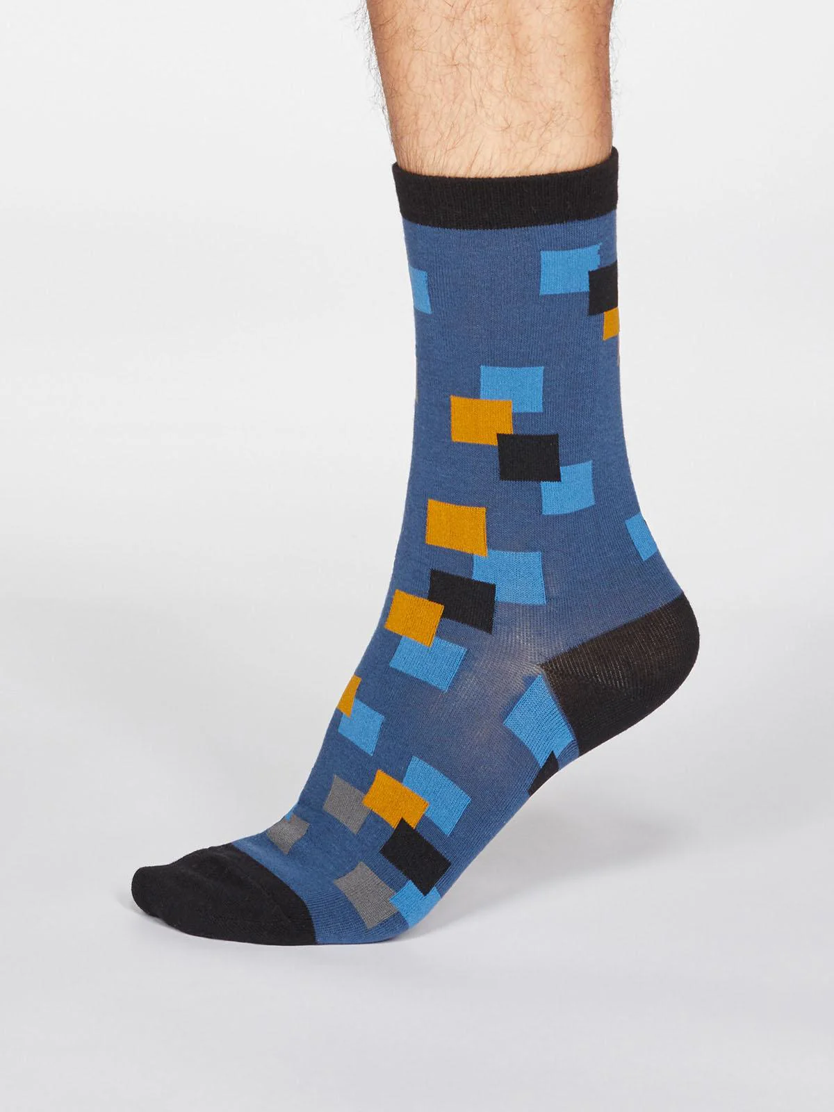 Evan Square Socks - Denim Blue - Flockneti