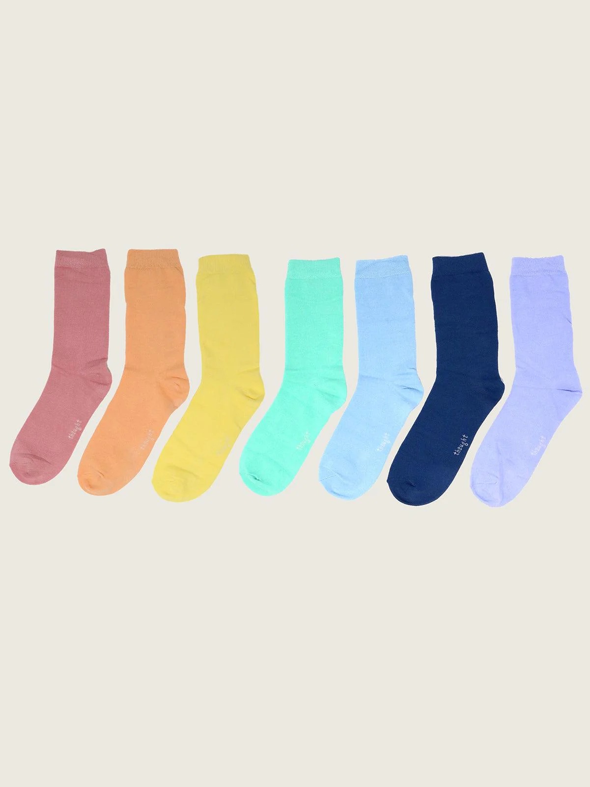 Men's Pastel Rainbow Bamboo 7 Pack Sock Box - Flockneti