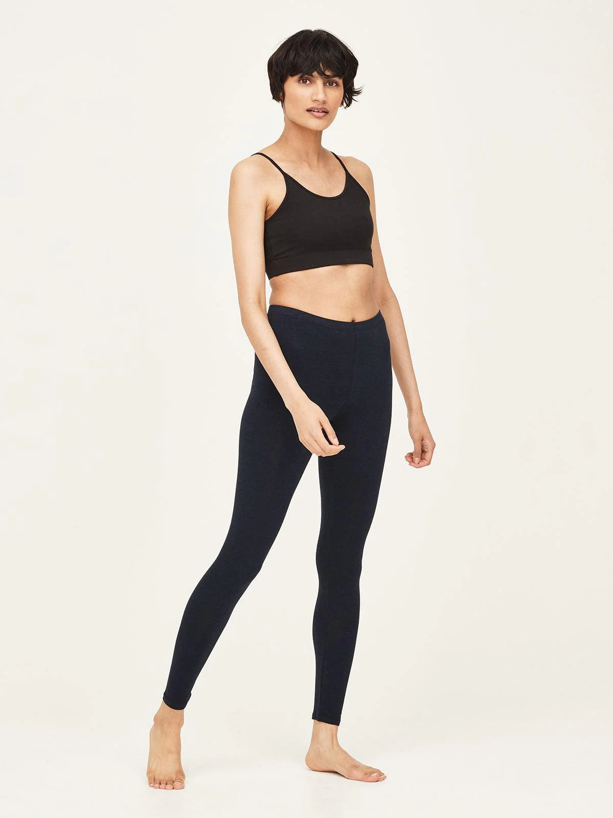 Essential Organic Cotton Leggings - Navy - Flockneti