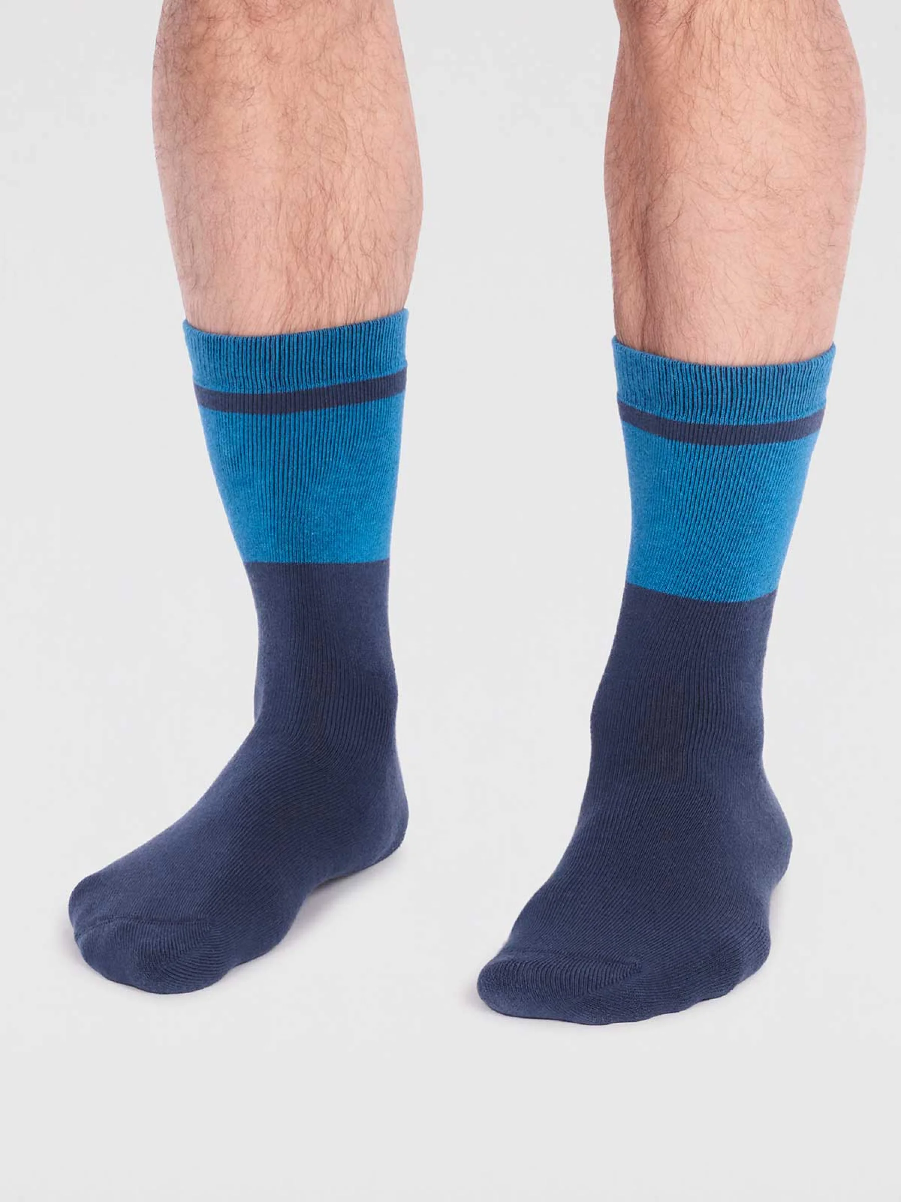 Gordon Organic Cotton Plain Walker Socks - Slate Blue - Flockneti