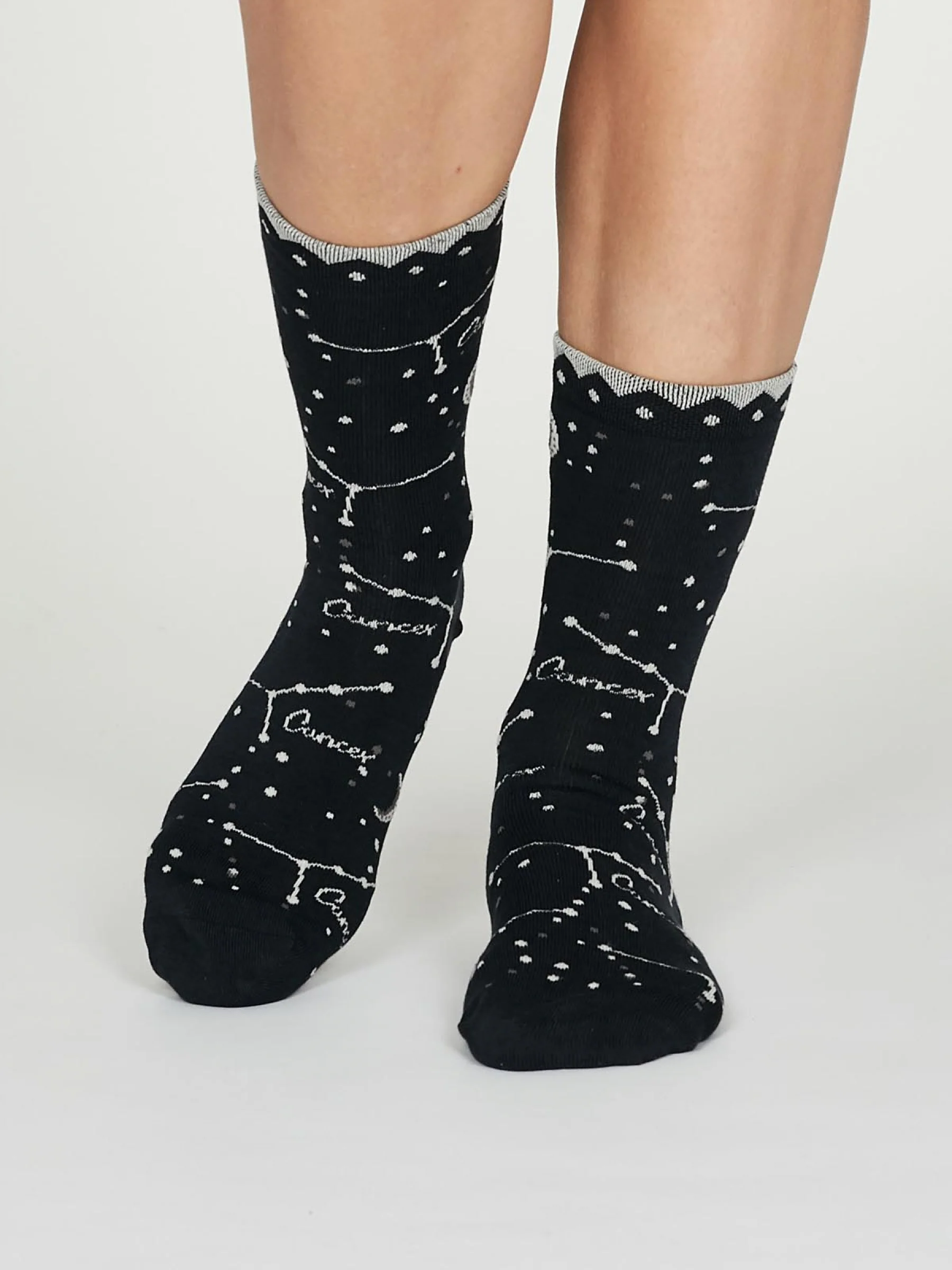 Cancer Zodiac Bamboo Organic Cotton Horoscope Star Sign Socks - Flockneti
