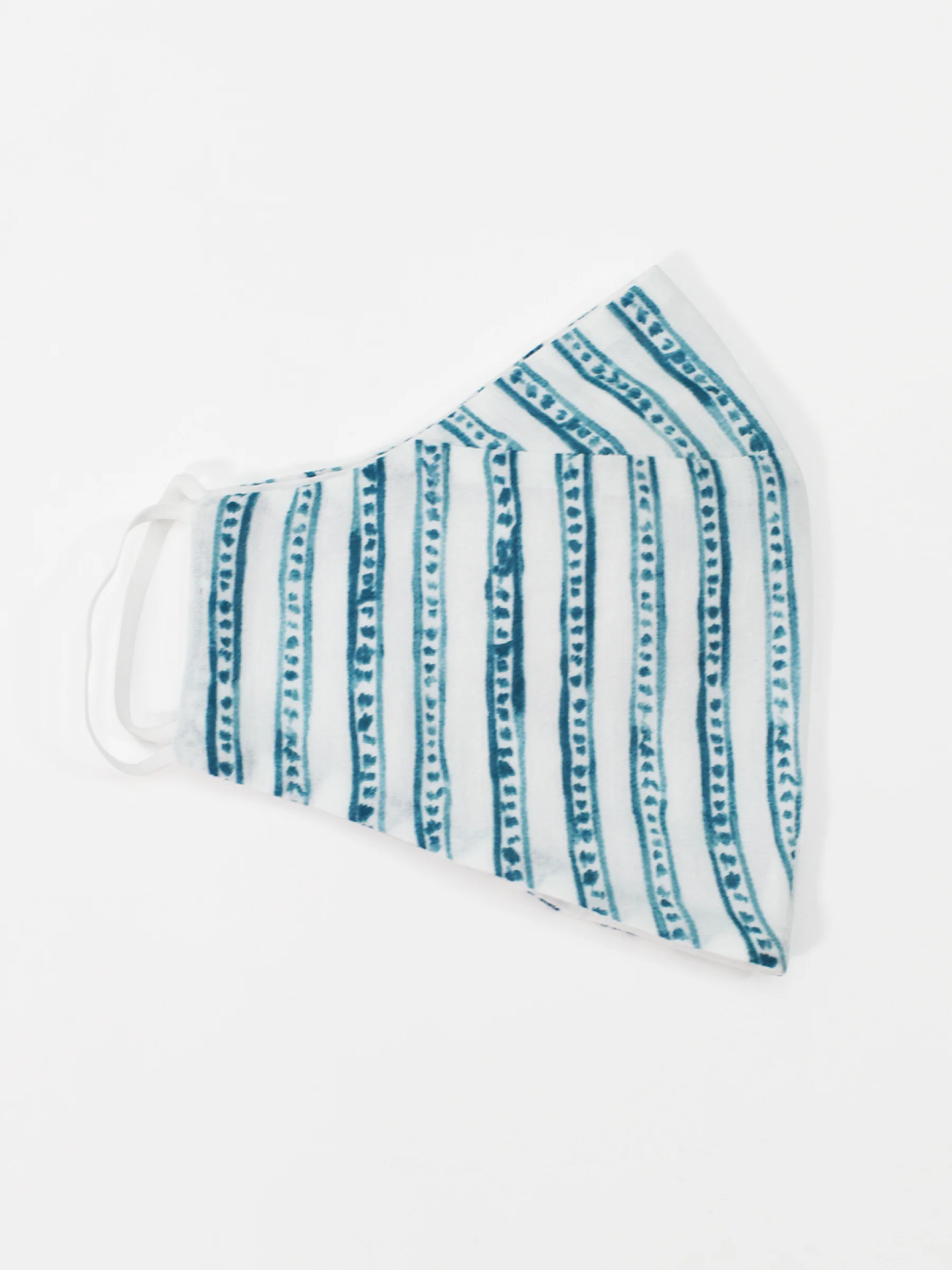 Organic Cotton Printed Face Mask - Gallone Blue - Flockneti