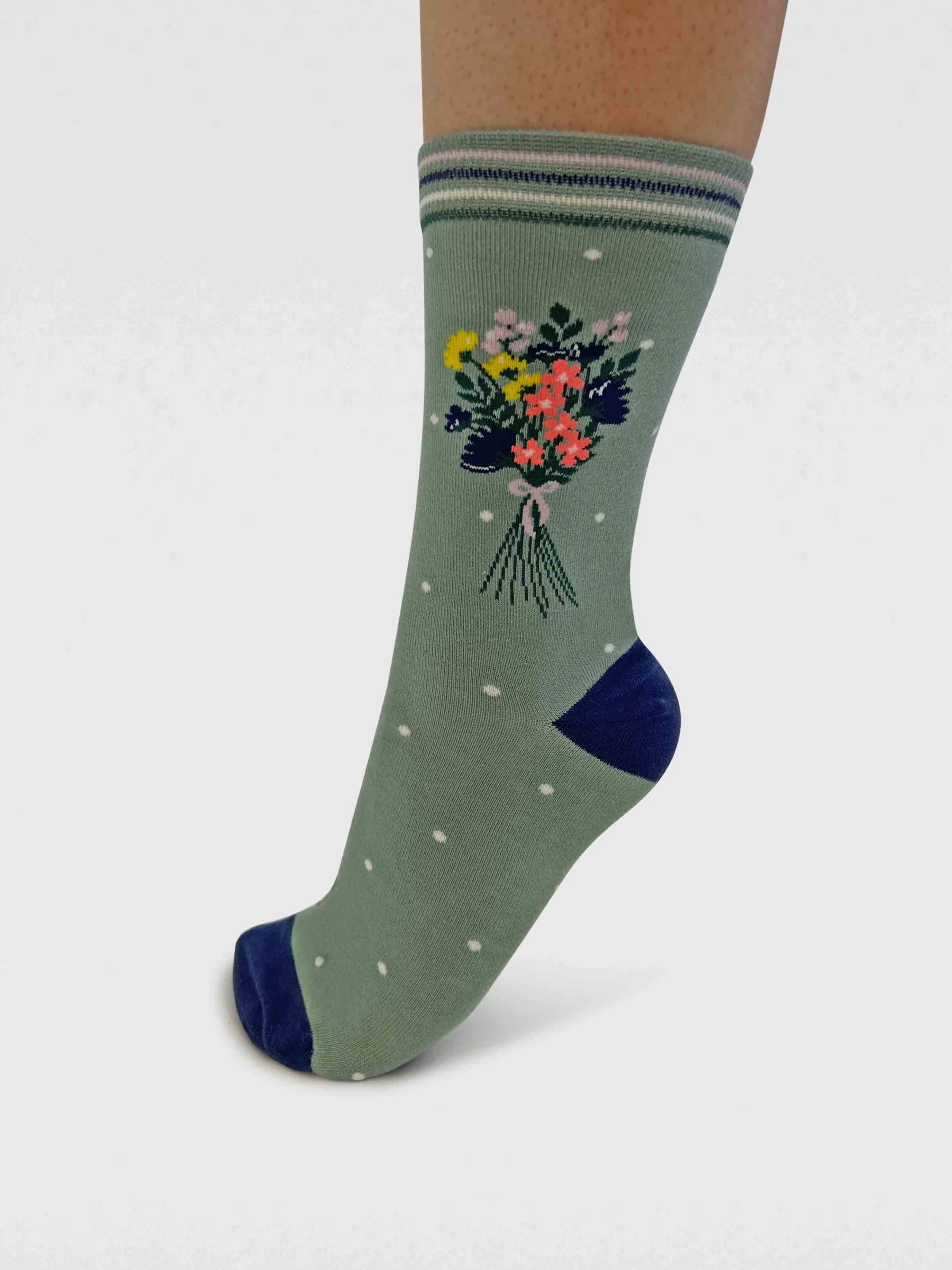Ivie Youre The Best Organic Cotton Socks - Pistachio Green - Flockneti