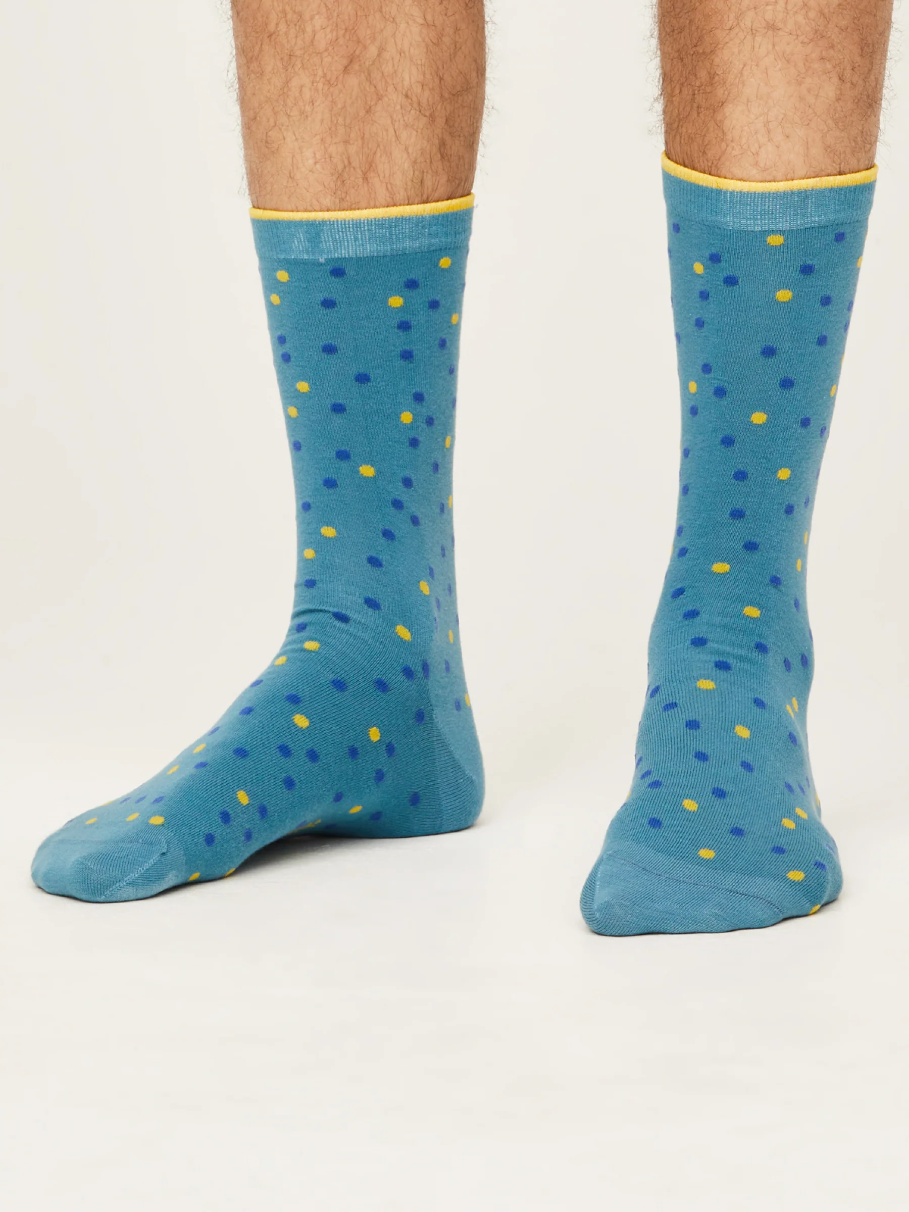 Spotty Socks - Dusty Blue - Flockneti