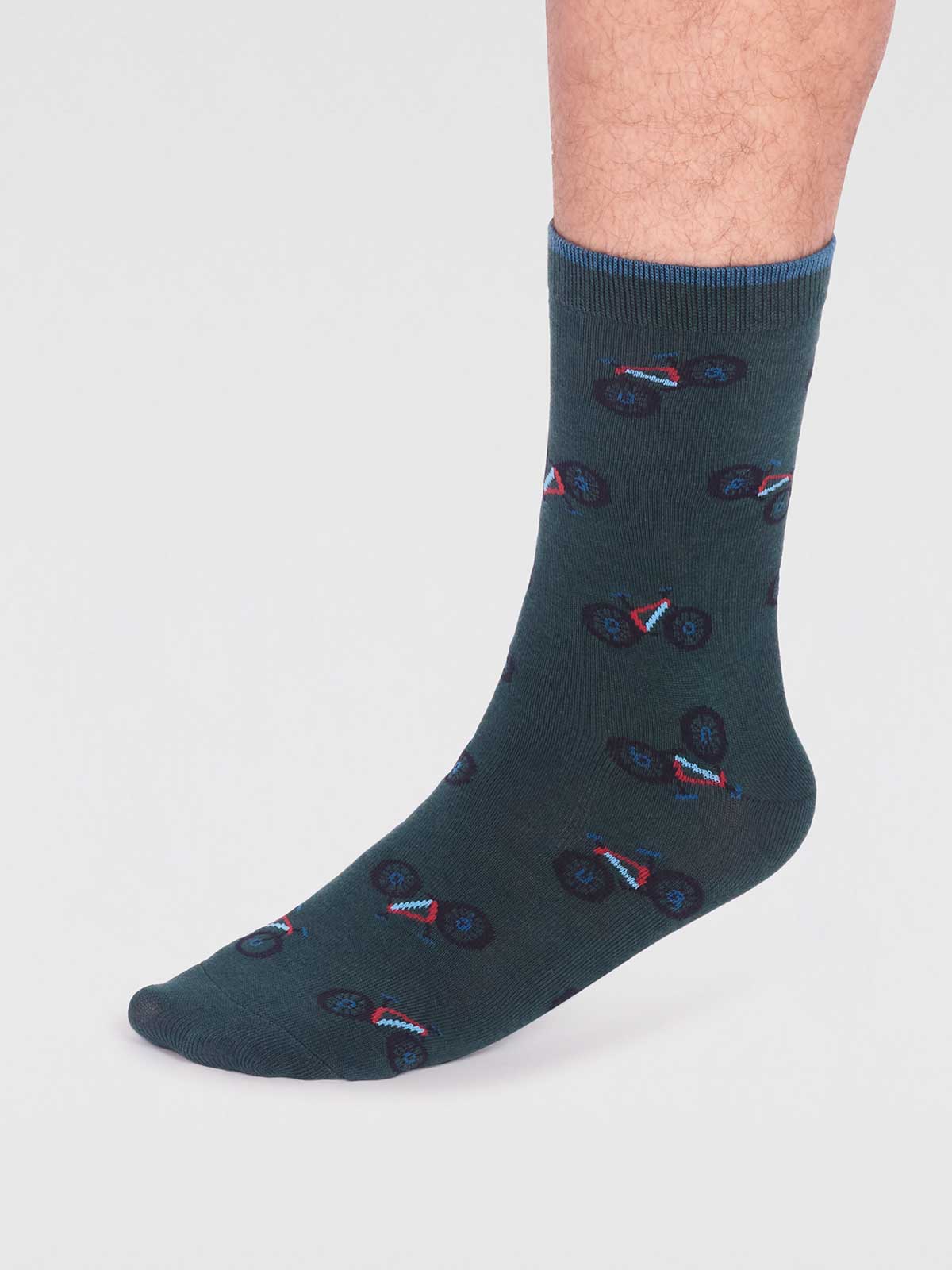 Marquis Bamboo Bike Sock  - Forest Green - Flockneti