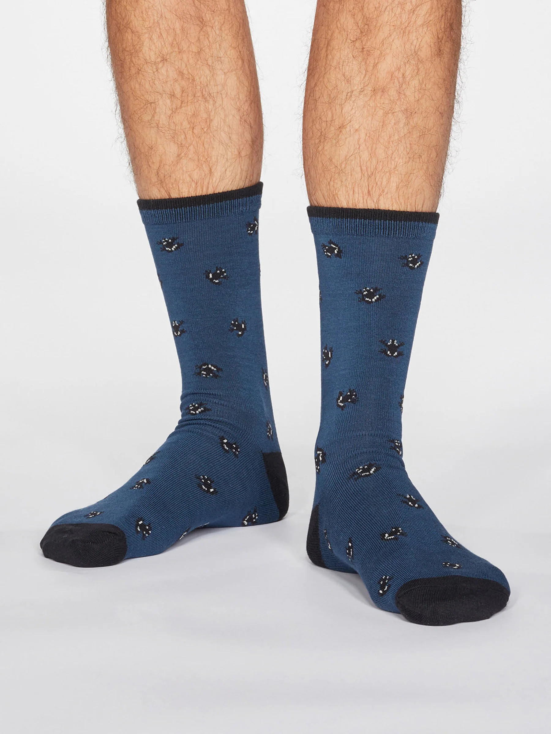 Wesley Frog Socks - Denim Blue - Flockneti