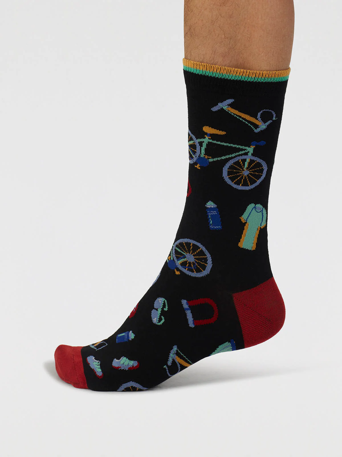 Griffen Bike Parts Organic Cotton Socks - Black - Flockneti