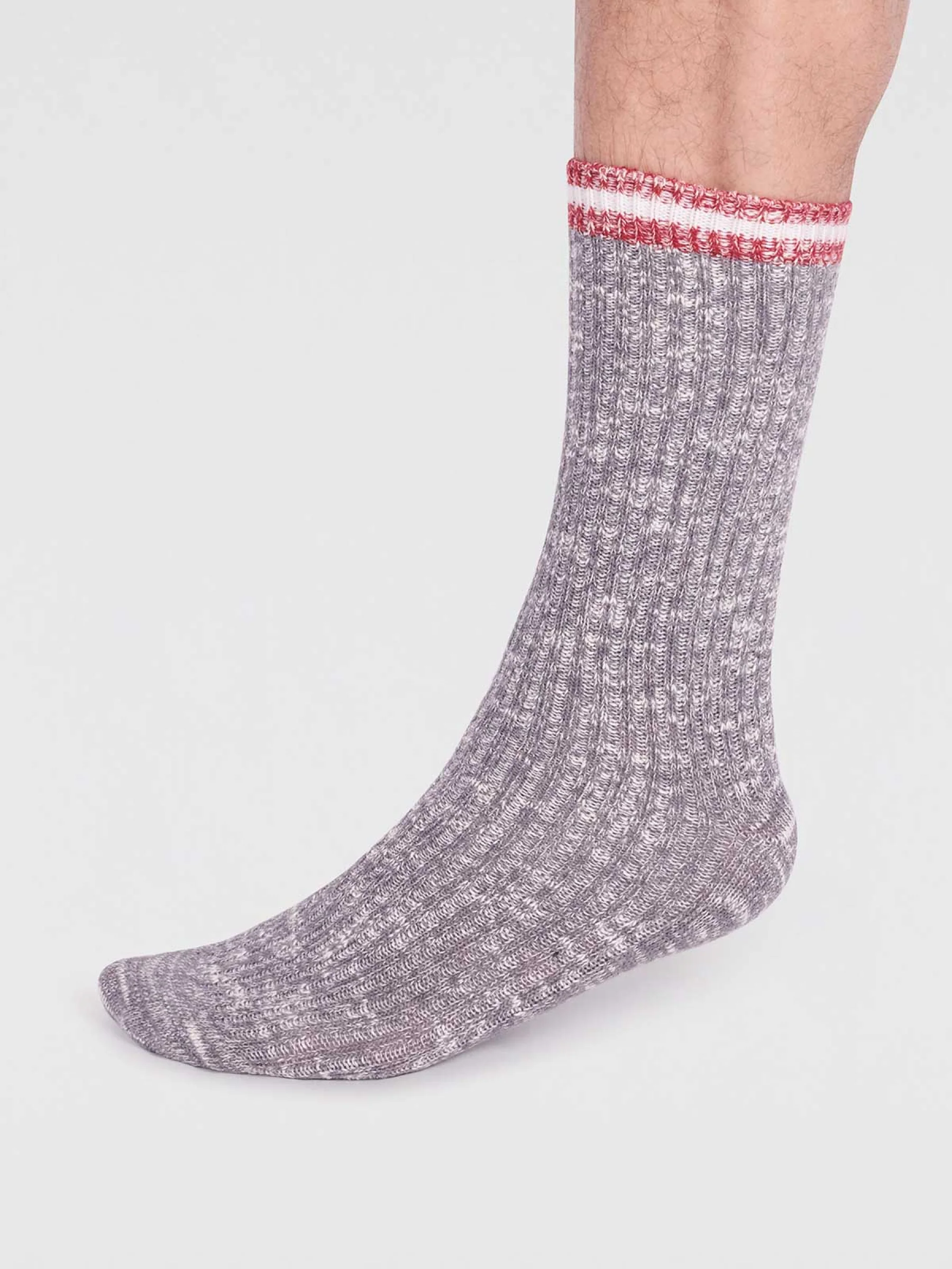 Phillip Organic Cotton Fleck Socks - Grey - Flockneti