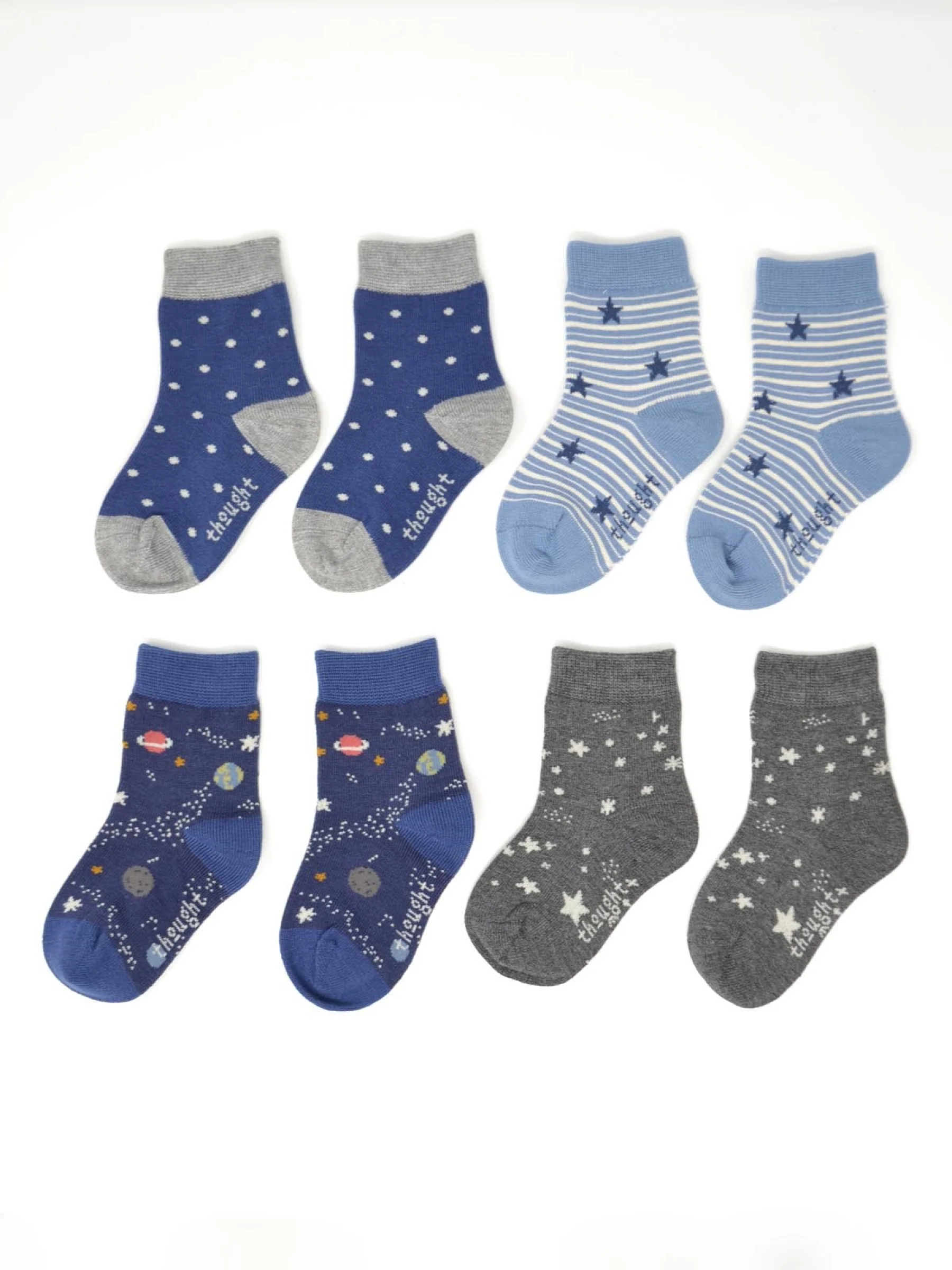 Twinkle Bamboo Baby Night Sky 4 Socks Gift Box - Flockneti