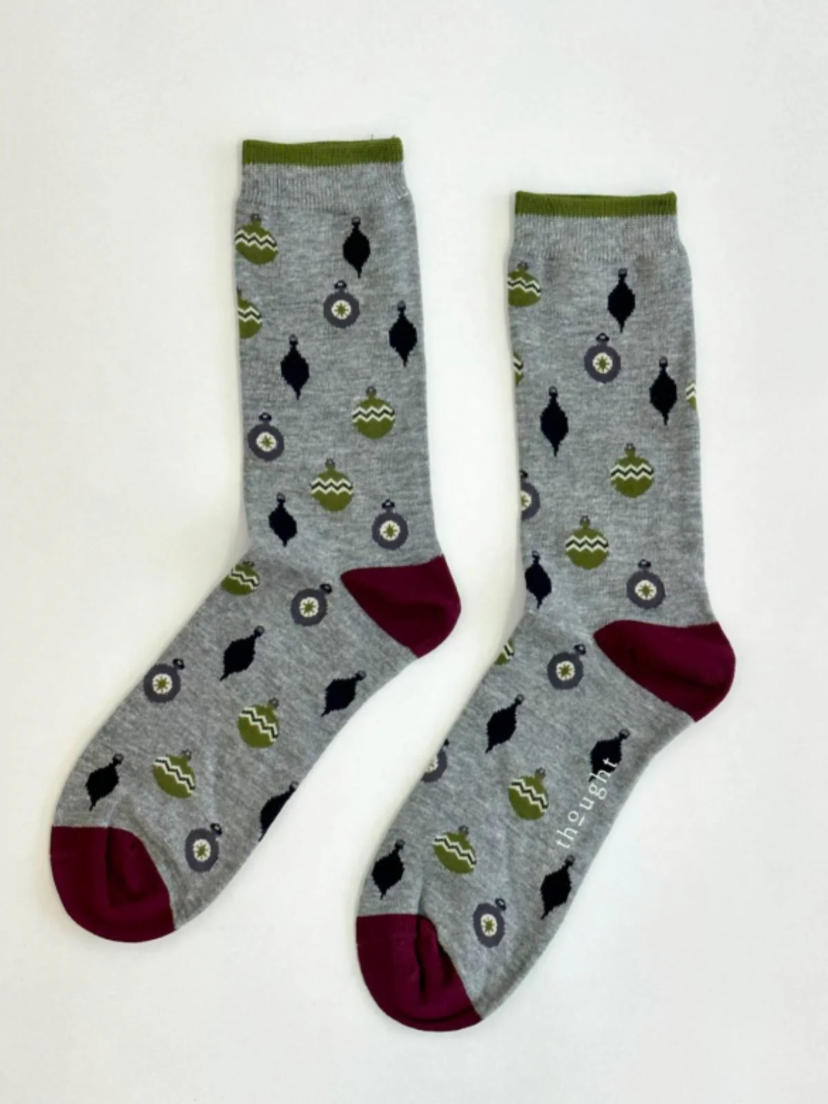 Bauble Spot Socks - Grey Marle - Flockneti