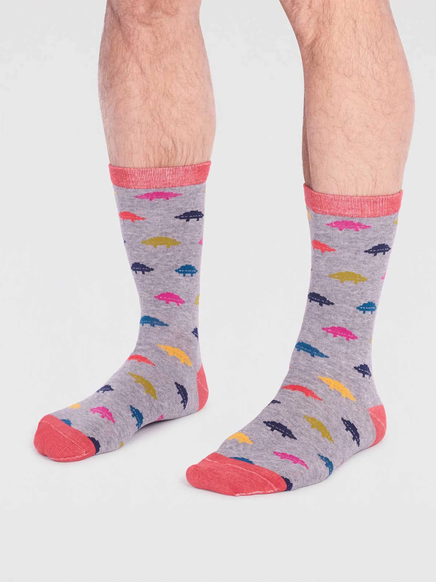 Salas Organic Cotton Rocket Socks - Grey Marle - Flockneti