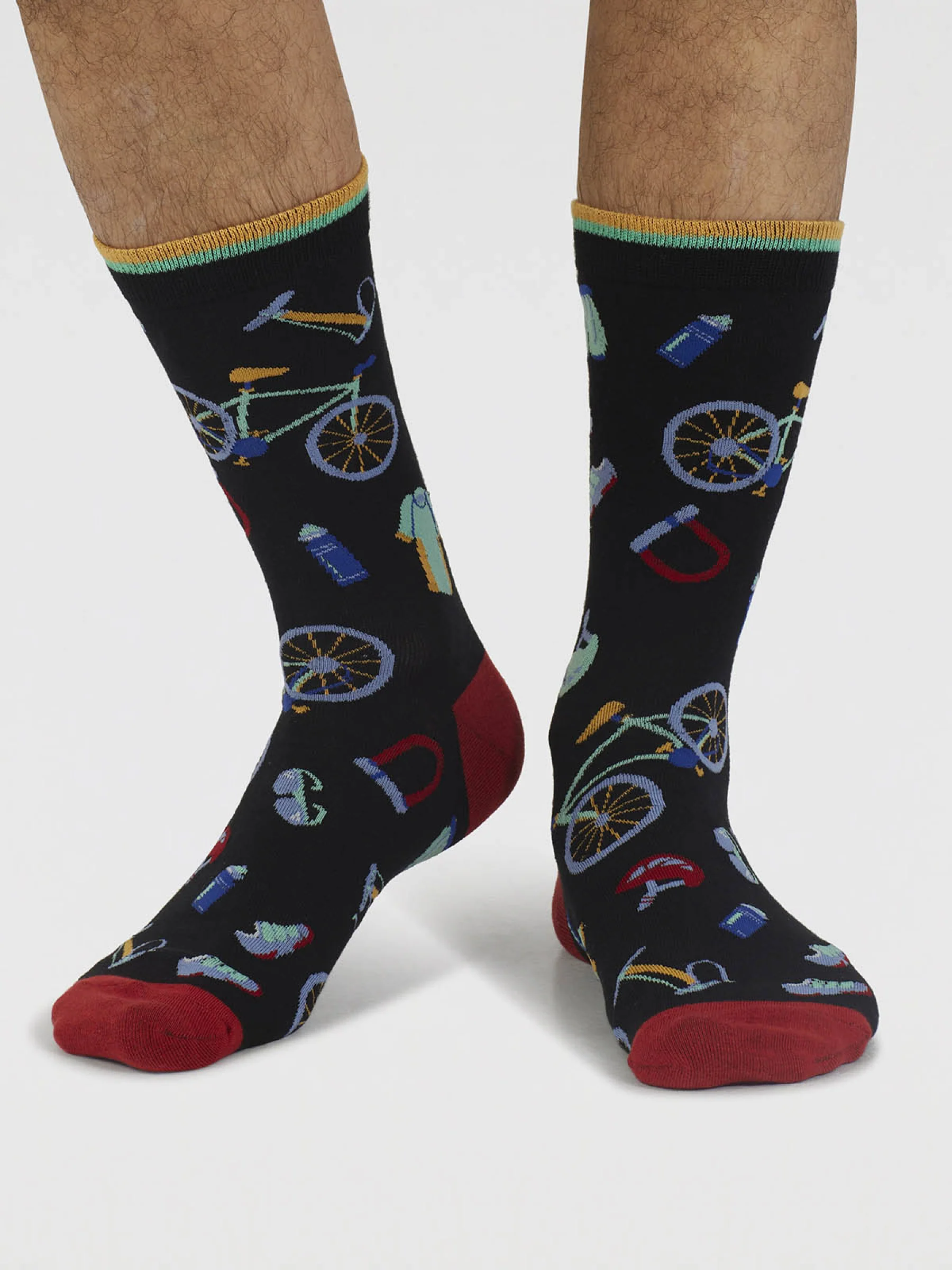 Griffen Bike Parts Organic Cotton Socks - Black - Flockneti