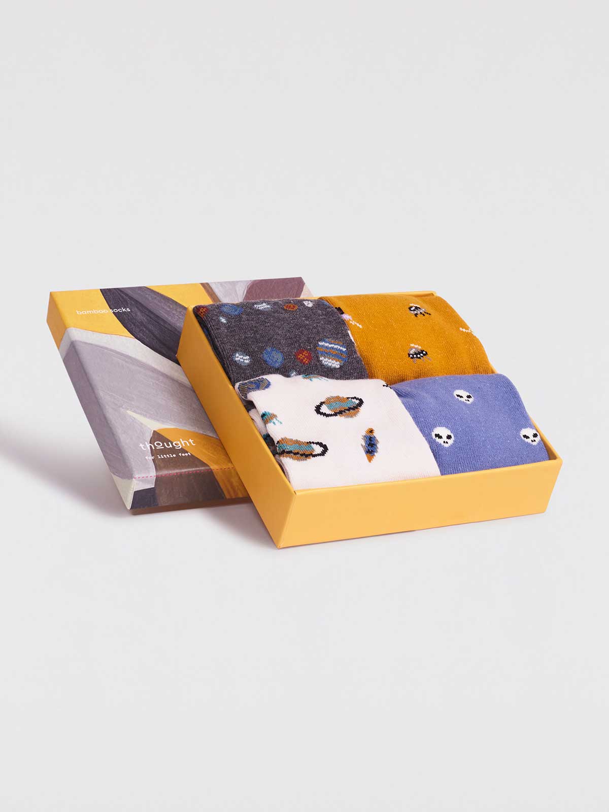 Zephyr Kids' Organic Cotton Space Sock Box - Multi - Flockneti