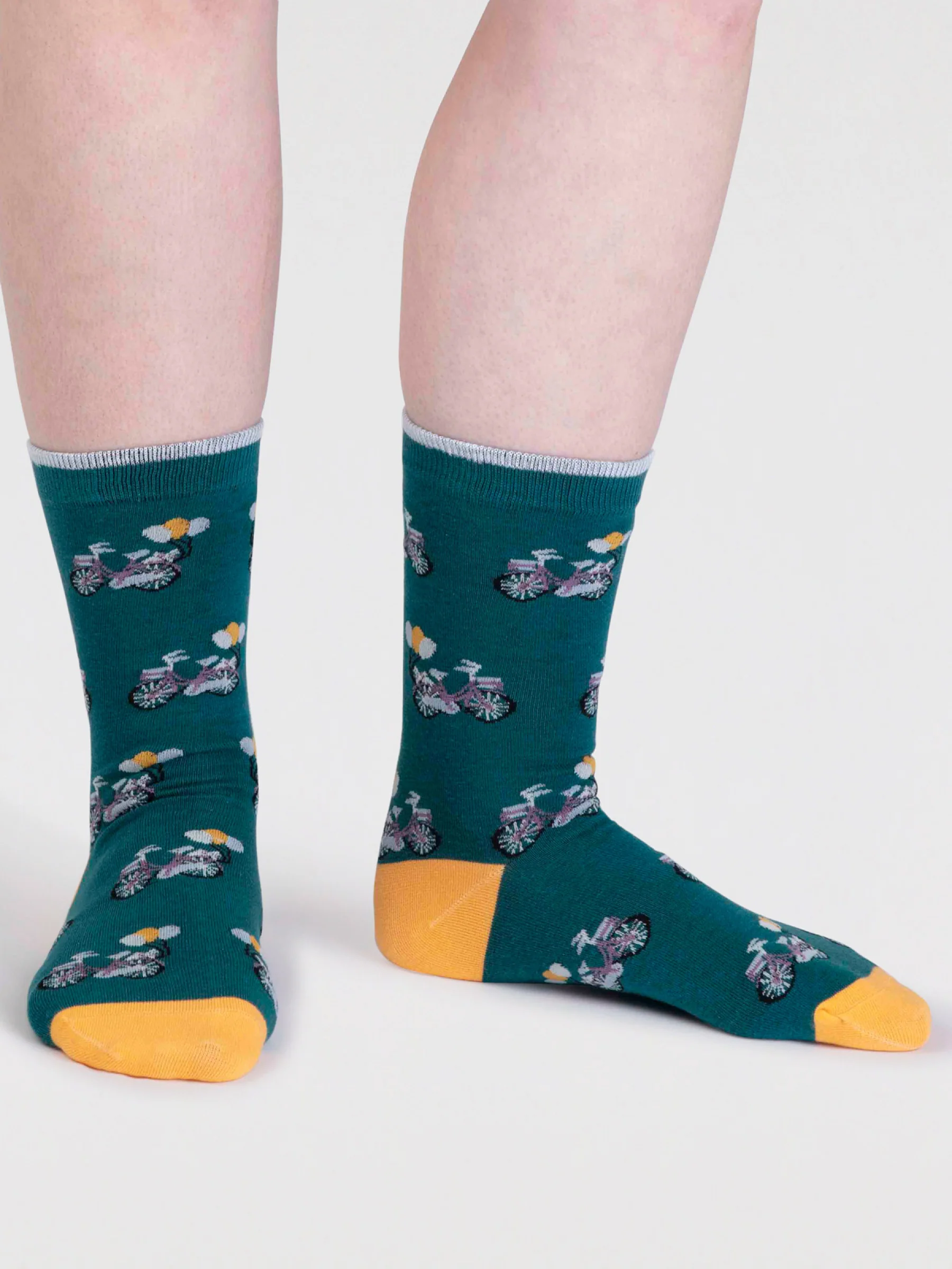 Akia Organic Cotton Bike Socks - Malachite Green - Flockneti