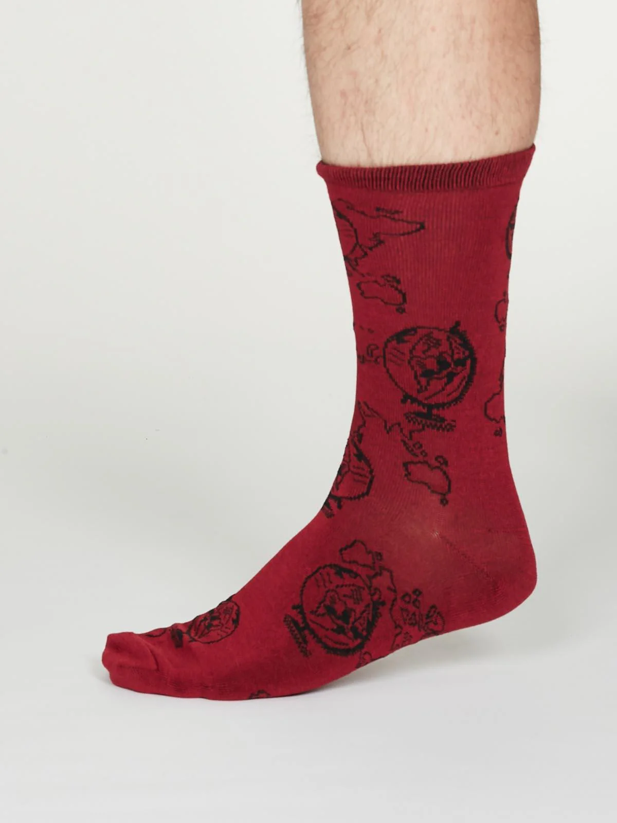 Thaddens Socks - Cranberry - Flockneti