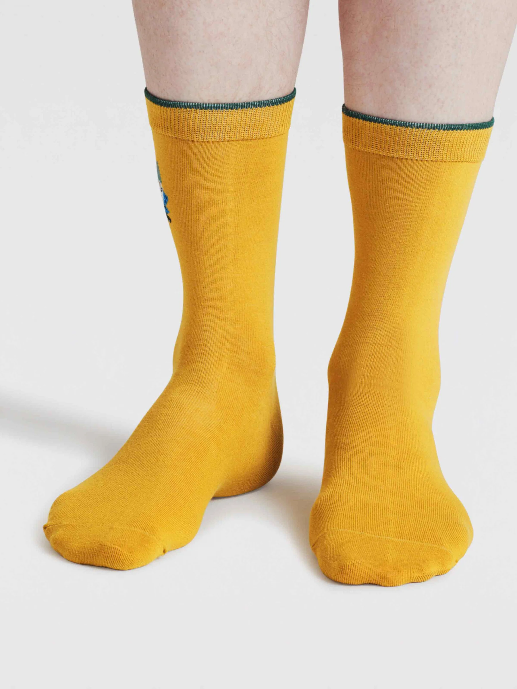 Greyson Gnome Organic Cotton Socks - Chartreuse Yellow - Flockneti