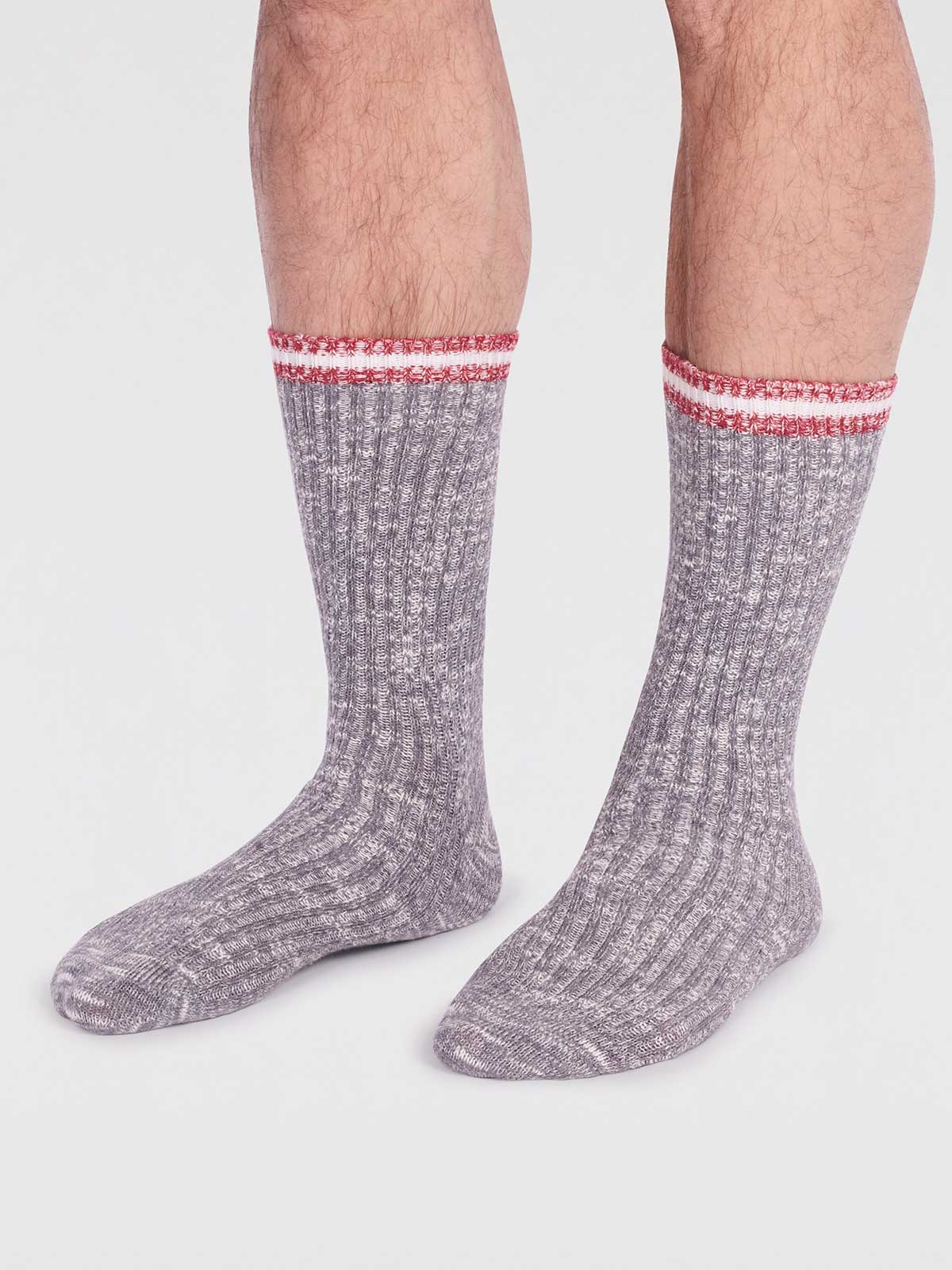Phillip Organic Cotton Fleck Socks - Grey - Flockneti