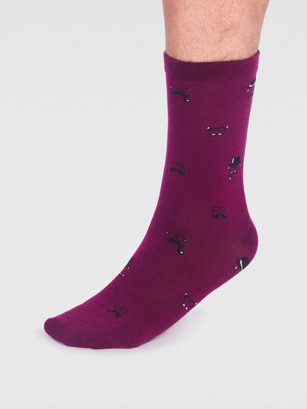 Jett Organic Cotton Smart Socks - Fig Purple - Flockneti