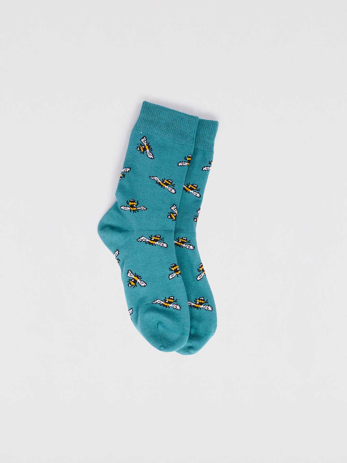 Lou Bee Kids' Sock - Peacock Green - Flockneti