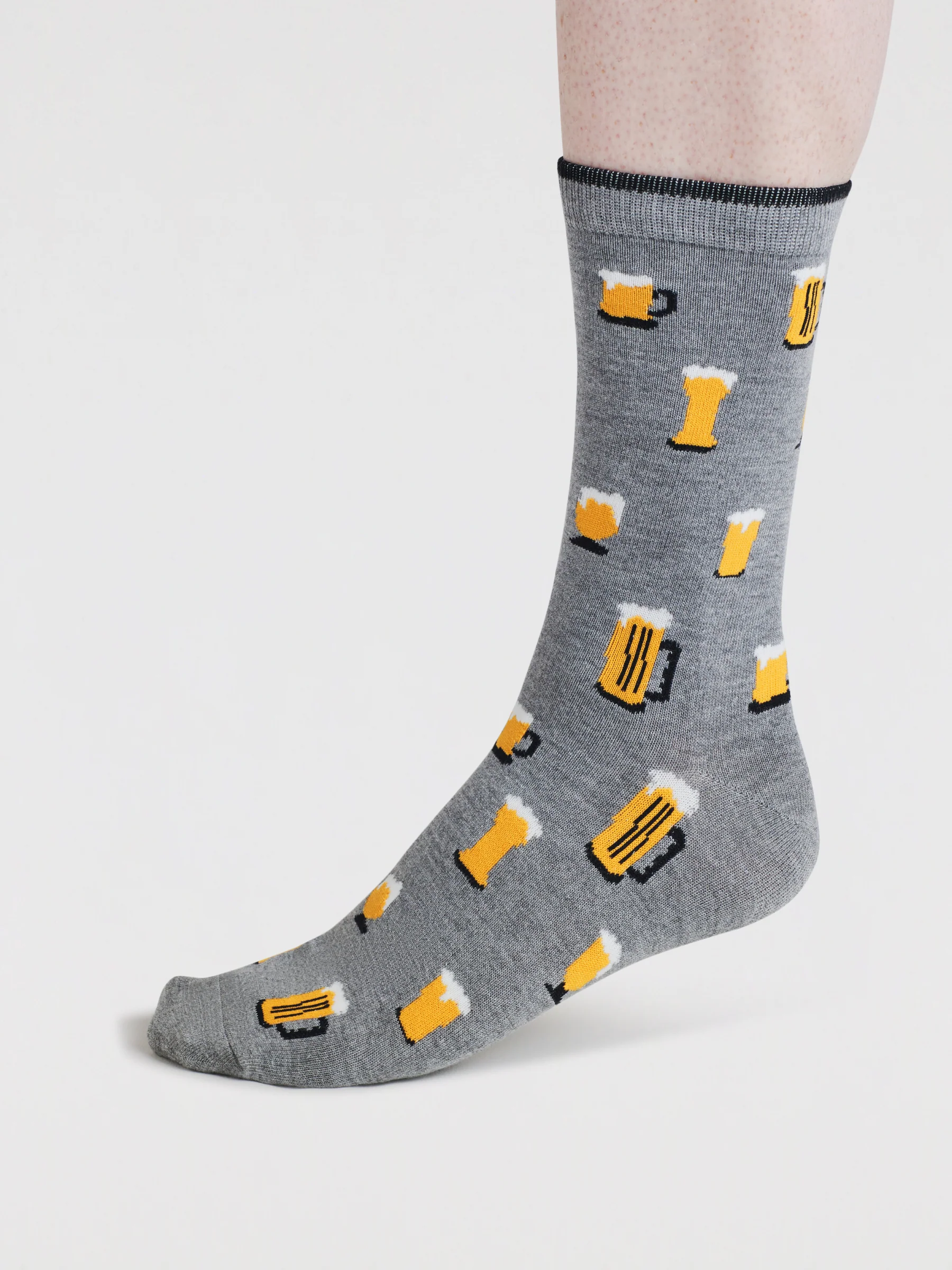 Mens Collins Beer Bamboo 4 Sock Gift Box - Multi - Flockneti