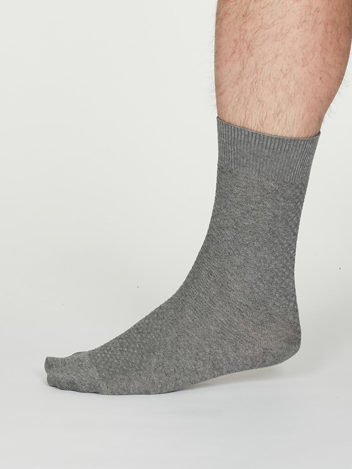 GEOFFREY SOCKS - MID GREY MARLE - Flockneti
