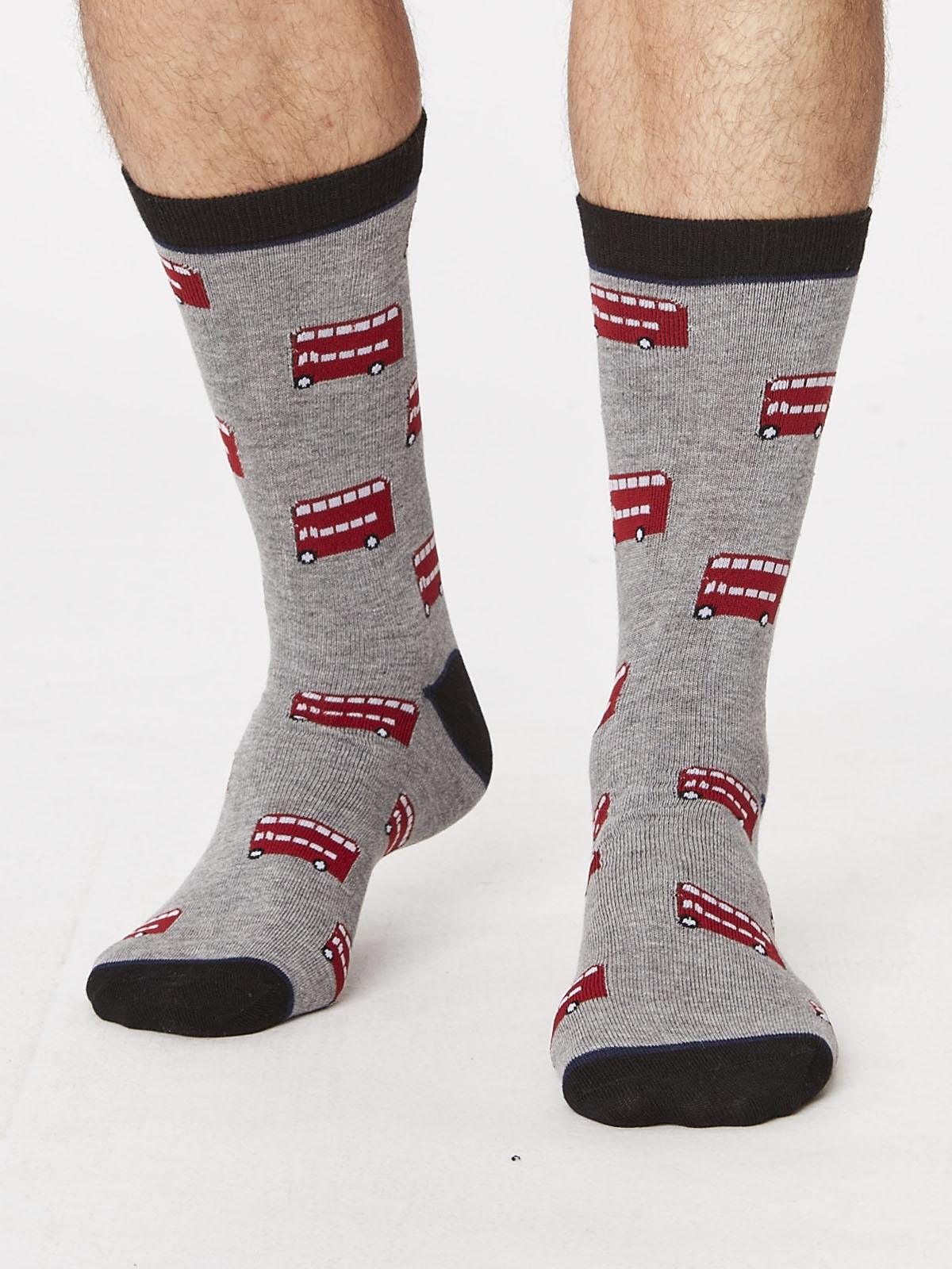London Bus Bamboo Socks - Flockneti
