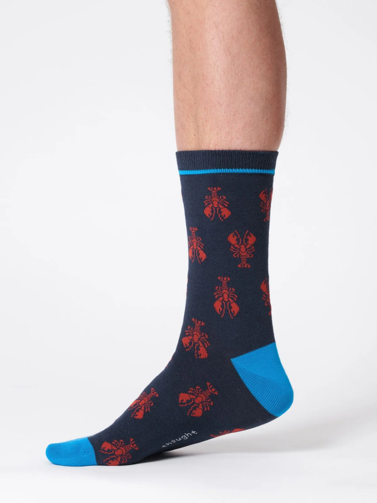 Mens Lobster Bamboo Socks - Indigo Blue - Flockneti