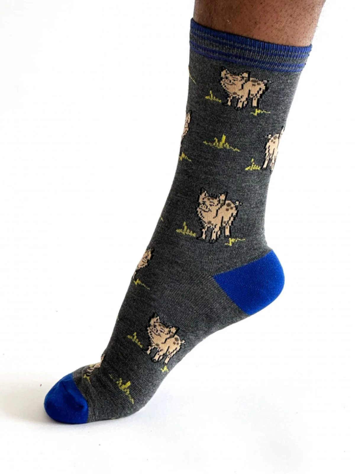 Willem Pig Bamboo Socks - Grey - Flockneti