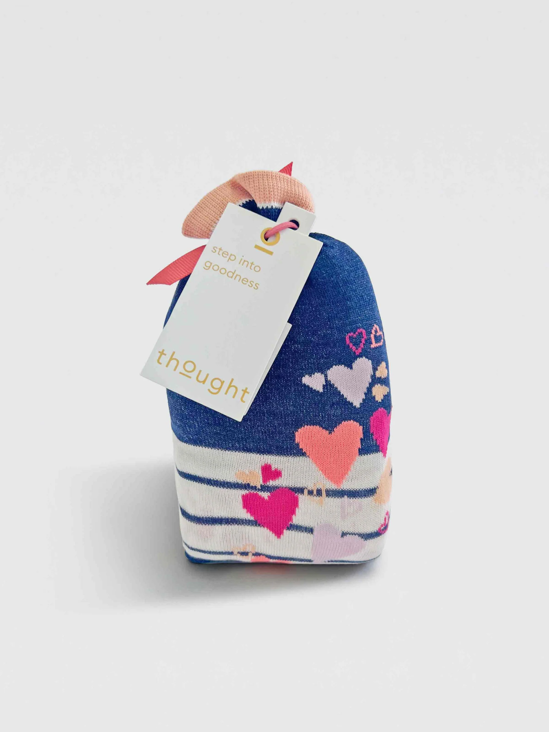 Eva Love Hearts Bamboo 2 Socks Gift Bag - Multi - Flockneti