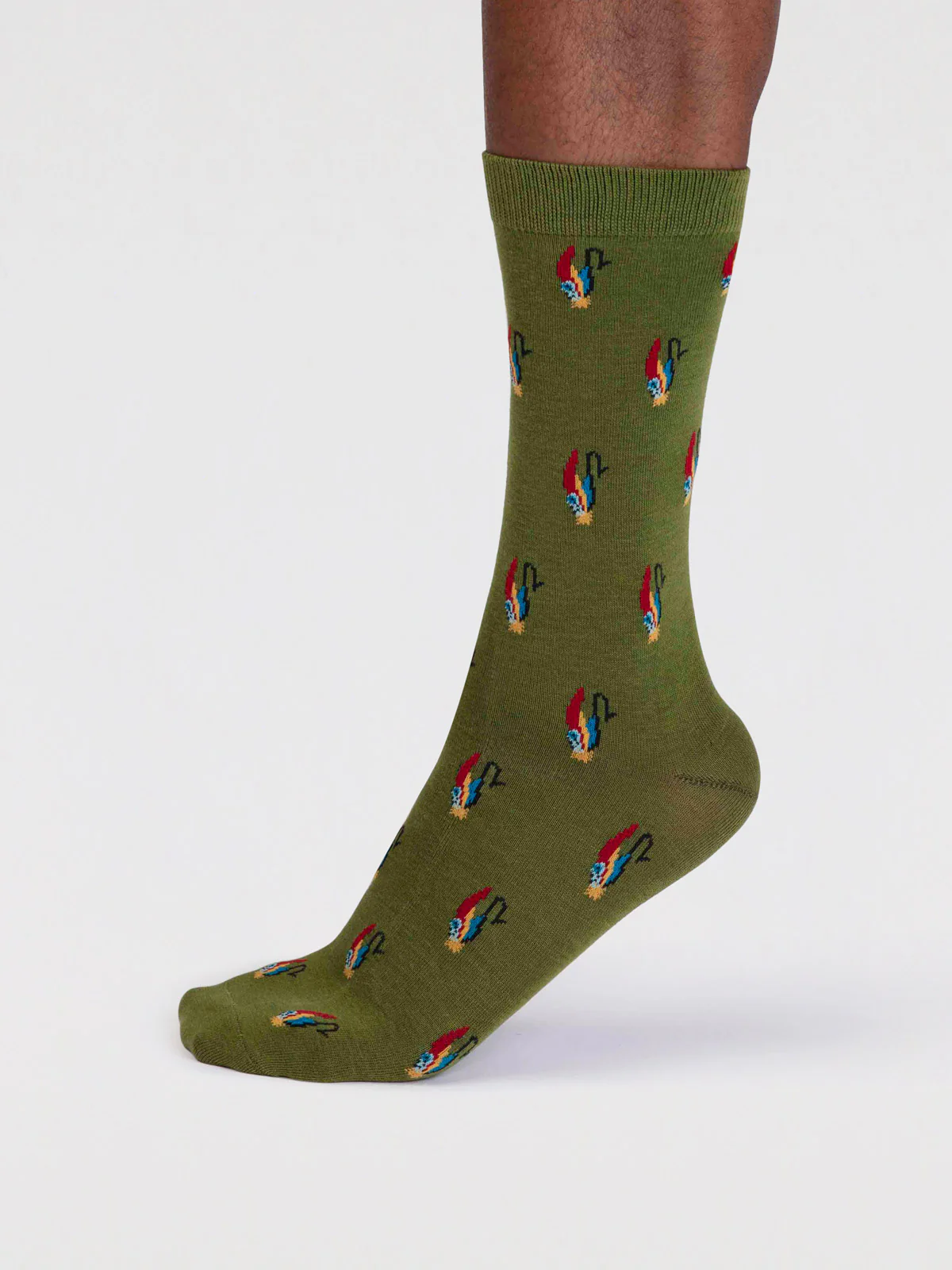 Finley Organic Cotton Fly Fishing Socks - Moss Green - Flockneti