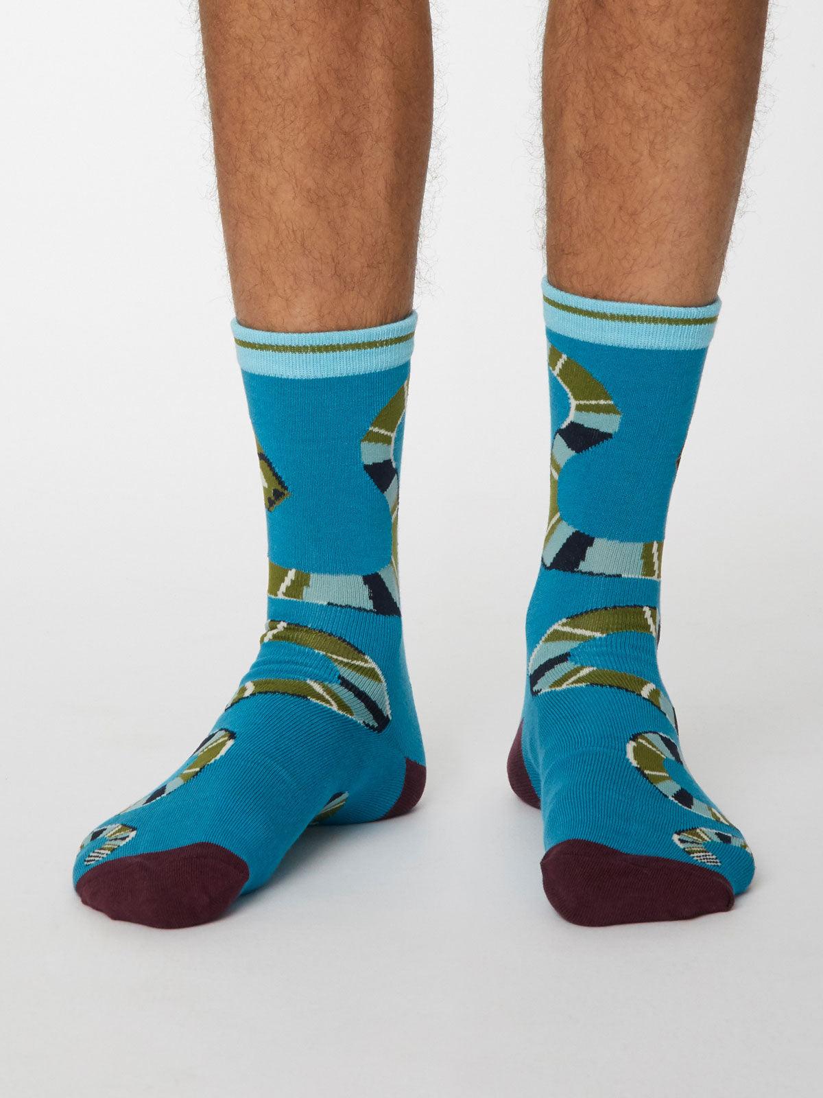 Serpent Socks - Mosaic Blue - Flockneti