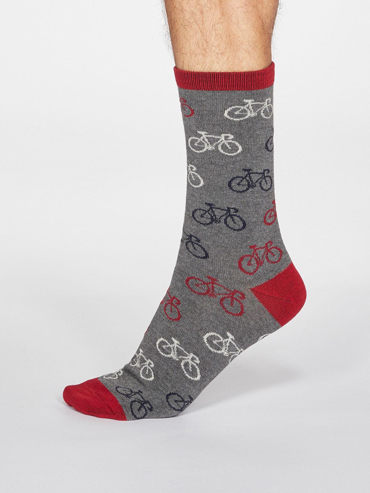 Zachary Bicycle Socks - Dark Grey Marle - Flockneti