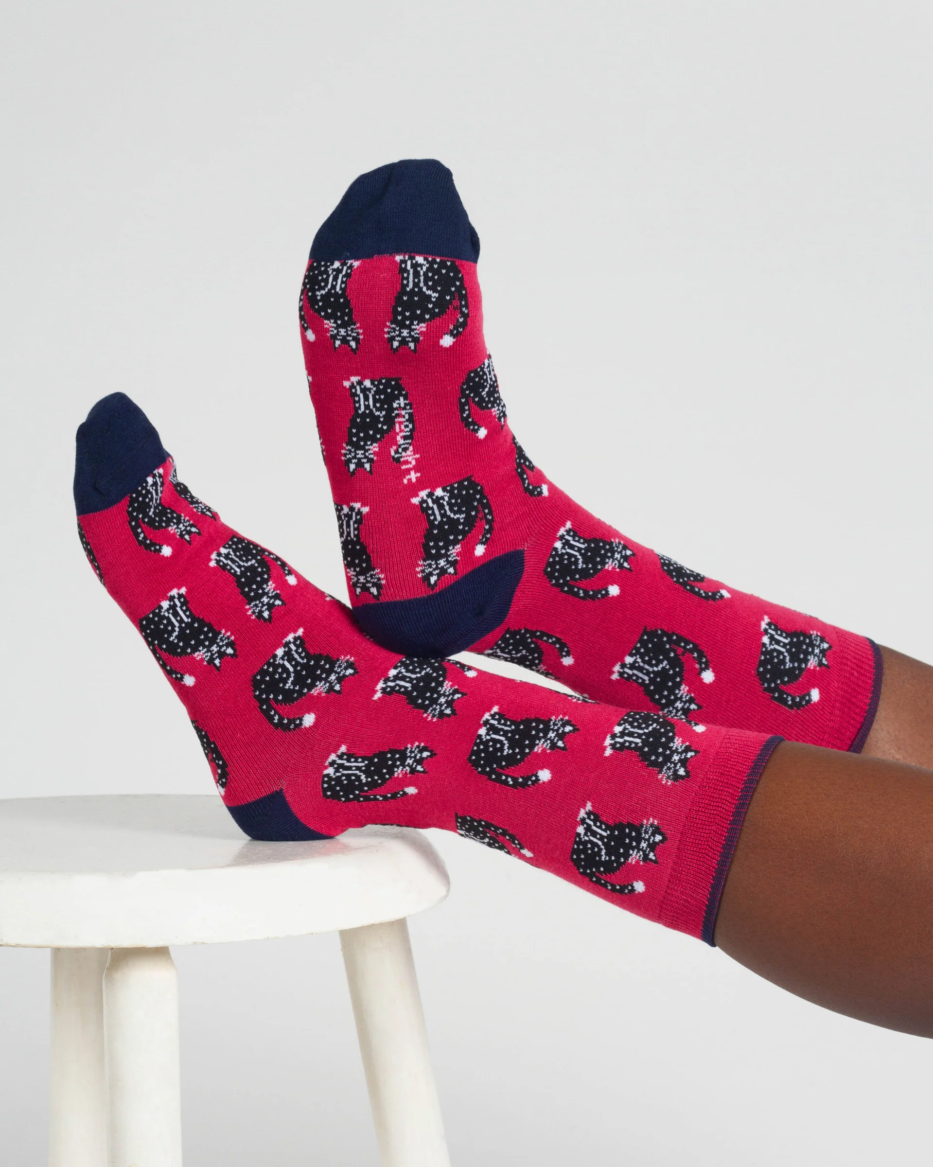 Purrfect Bamboo 2 Socks in a Bag - Pink/Blue Multi - Flockneti