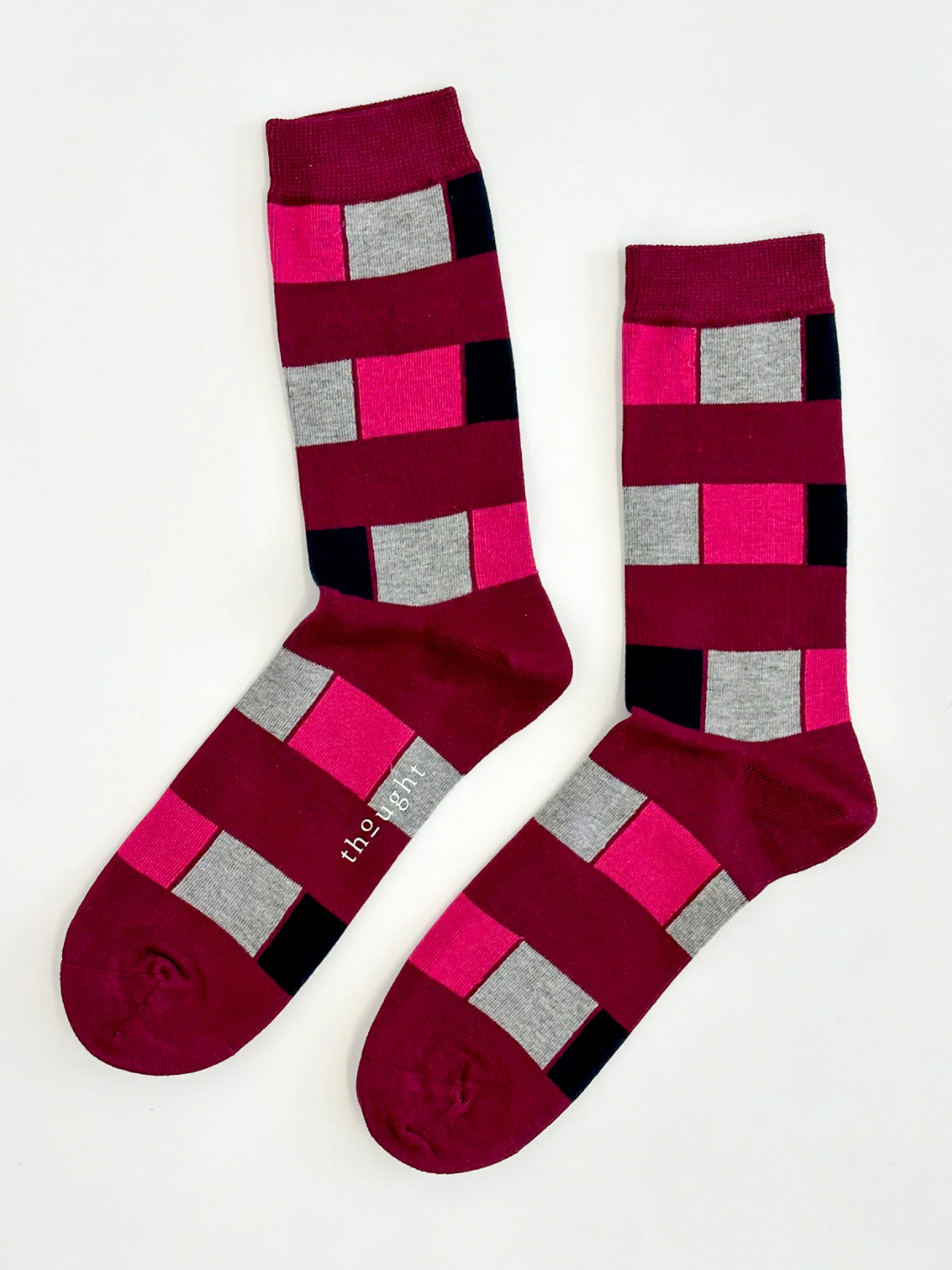 Geo Stripe Socks - Bilberry - Flockneti