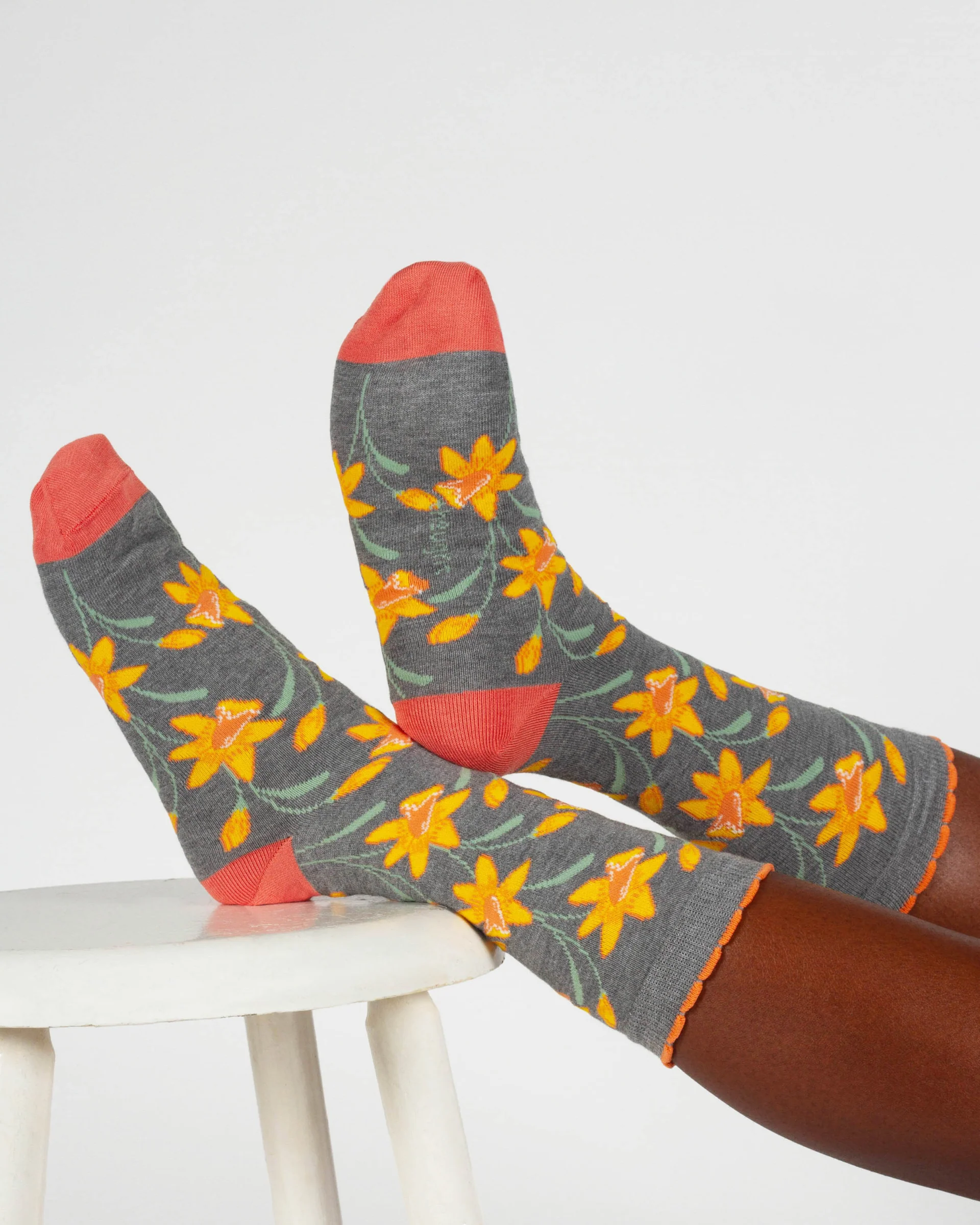Womens March Birth Flower Sock - Daffodil - Flockneti