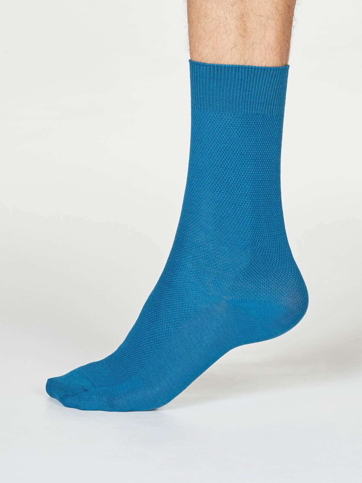 Rodney Dress Socks - Ink Blue - Flockneti