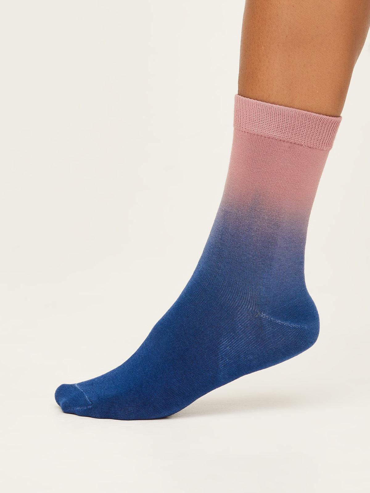 Dip Dye Socks - Damson Purple - Flockneti