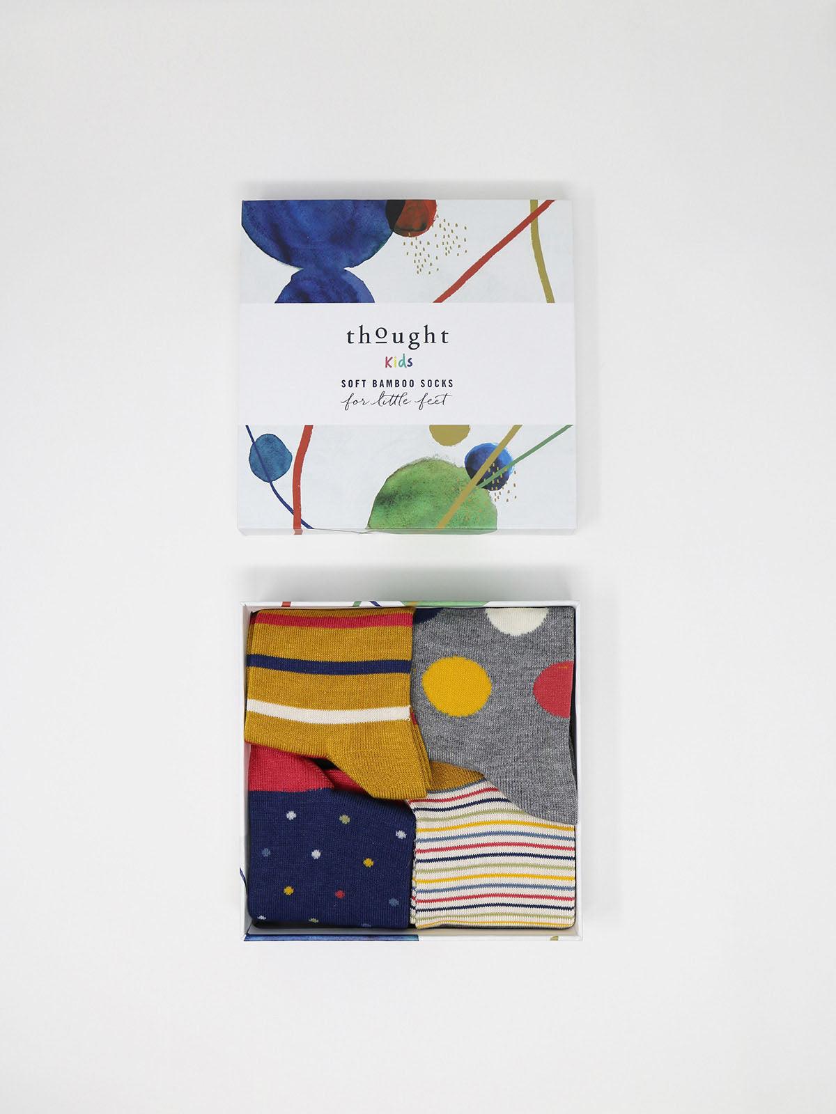 Shay Kids 4 Socks Gift Box - Multi - Flockneti