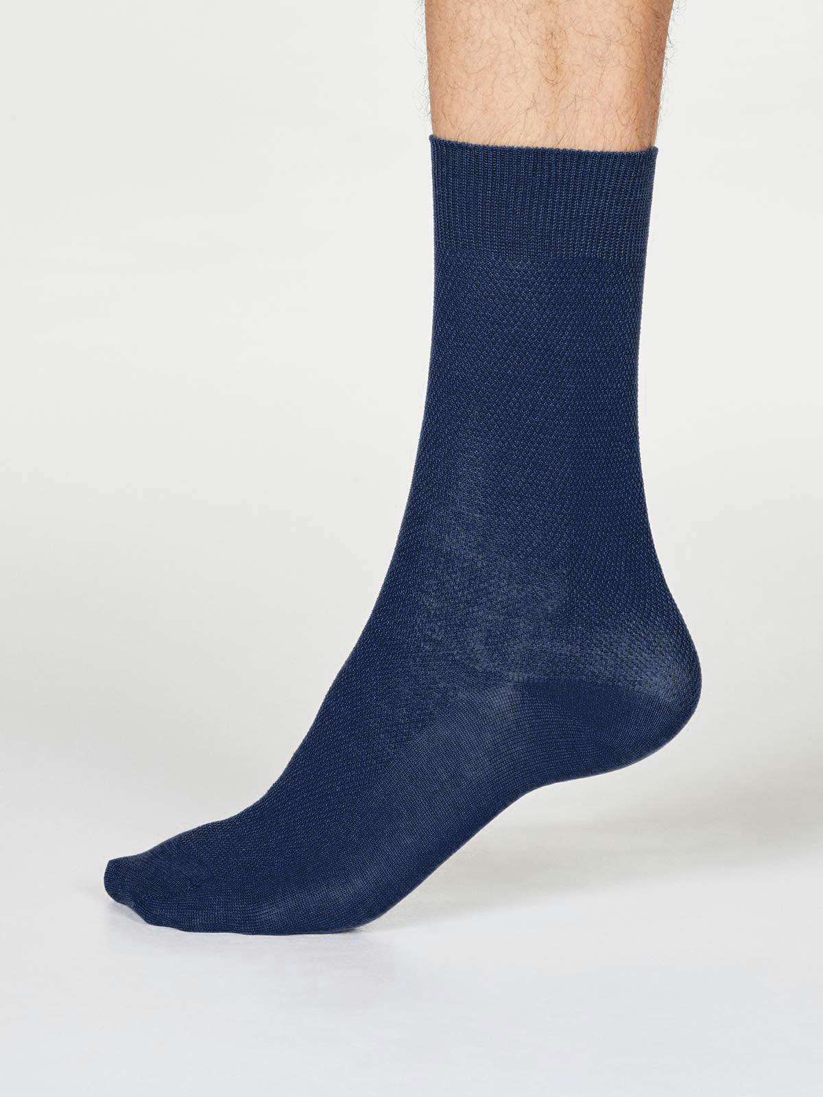 Rodney Dress Socks - Navy - Flockneti