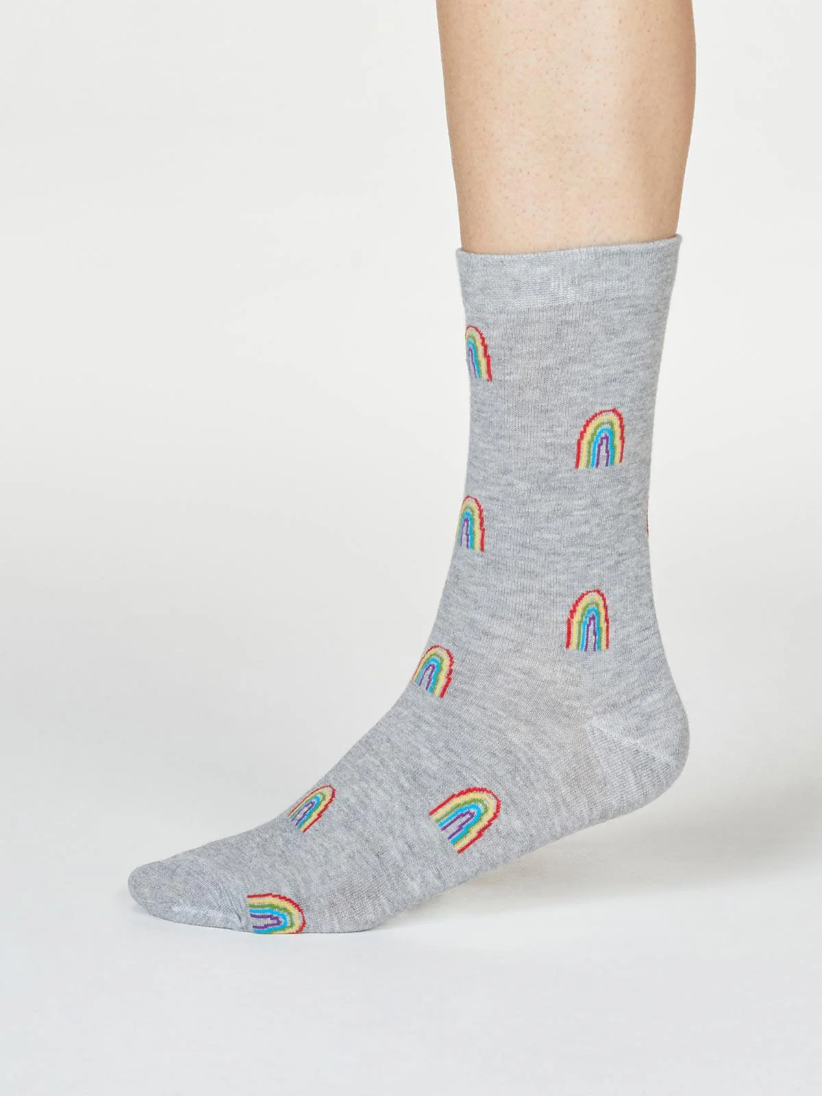 RAINBOW SOCKS - RAINBOW GREY MARLE - Flockneti