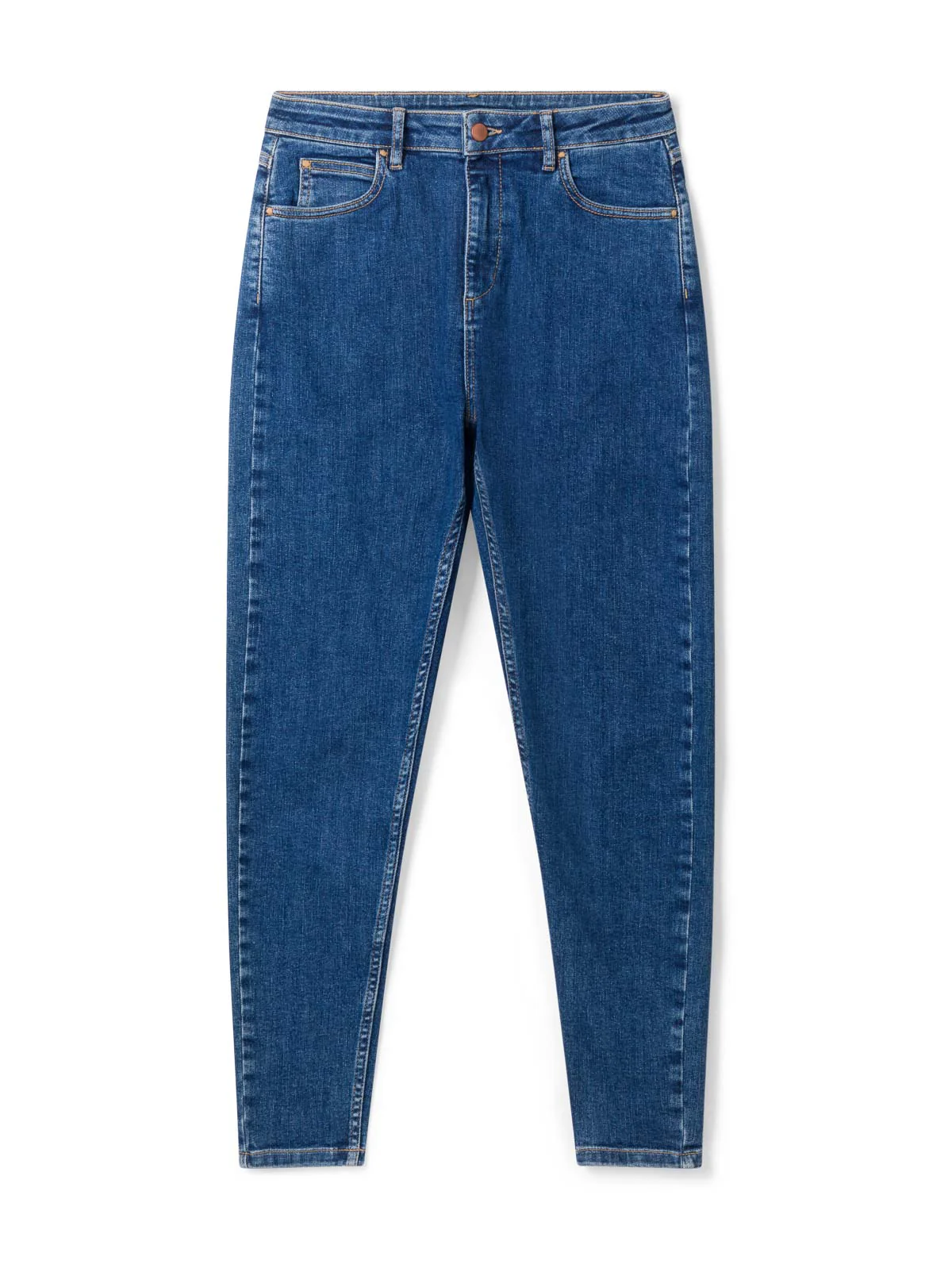 Essential Organic Cotton Skinny Jeans - Mid Blue - Flockneti