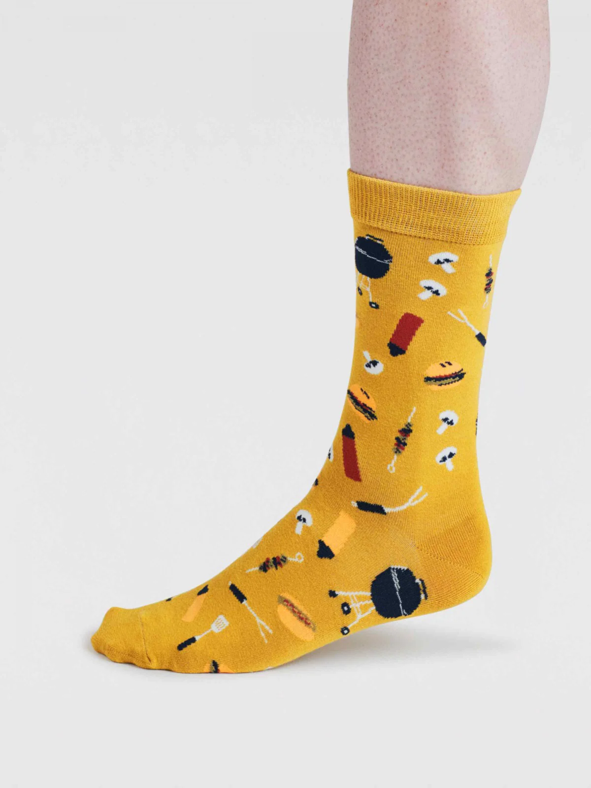 King Of The Grill Organic Cotton Sock - Chartreuse Yellow - Flockneti