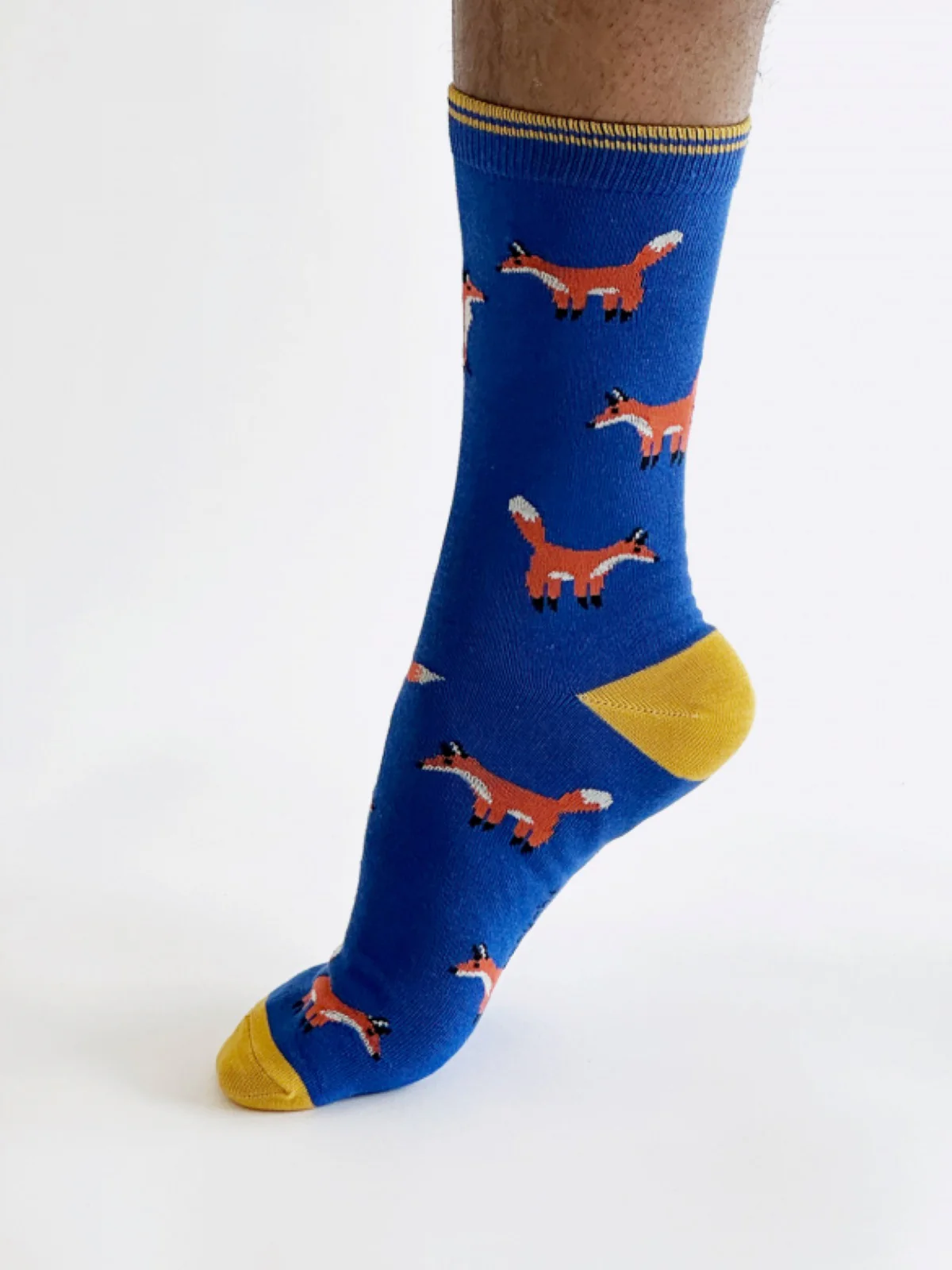 Oriel Fox Bamboo Socks - Navy - Flockneti