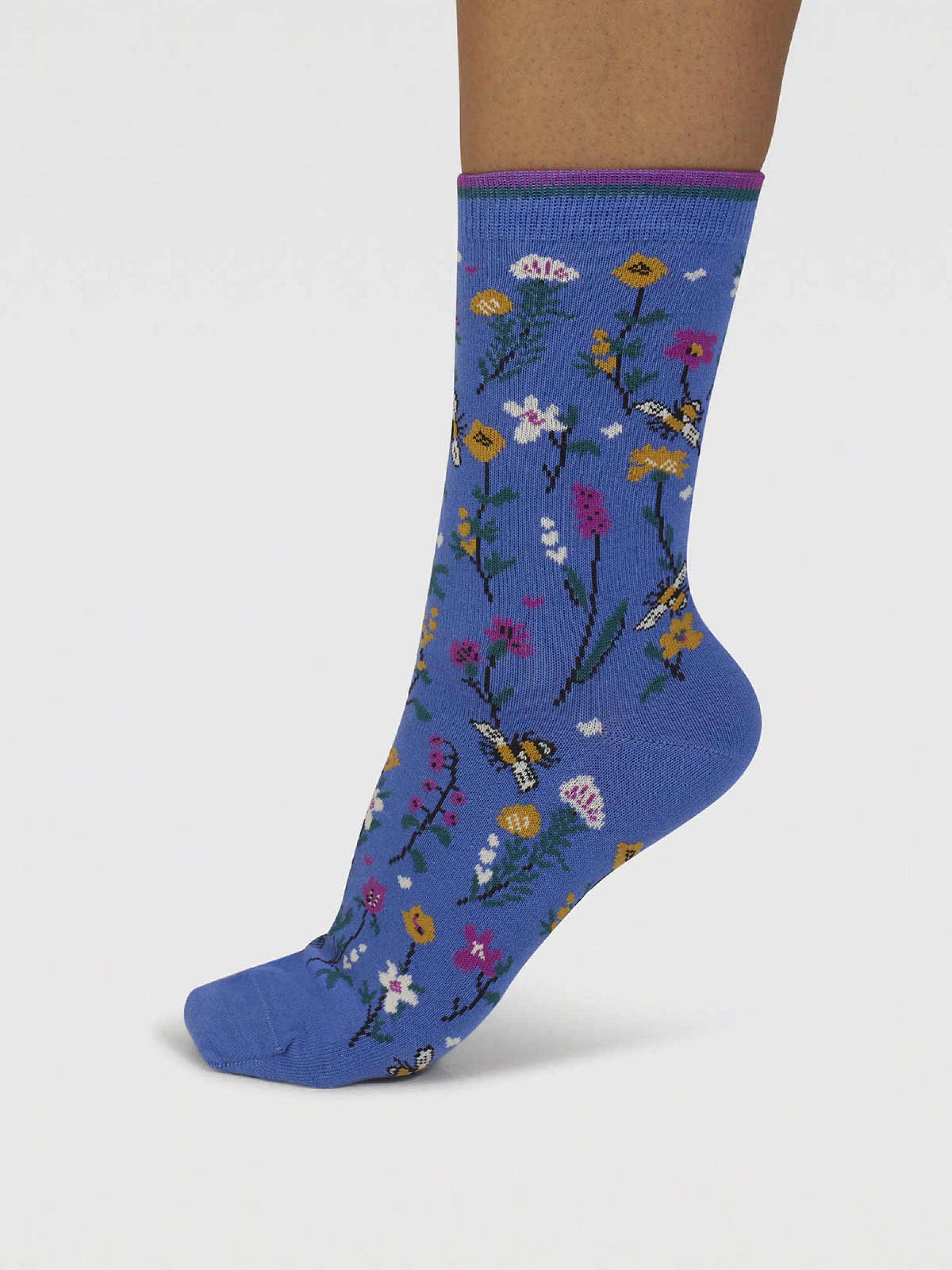 Ginney Patterned Bamboo 7 Pack Sock Gift Box - Multi - Flockneti